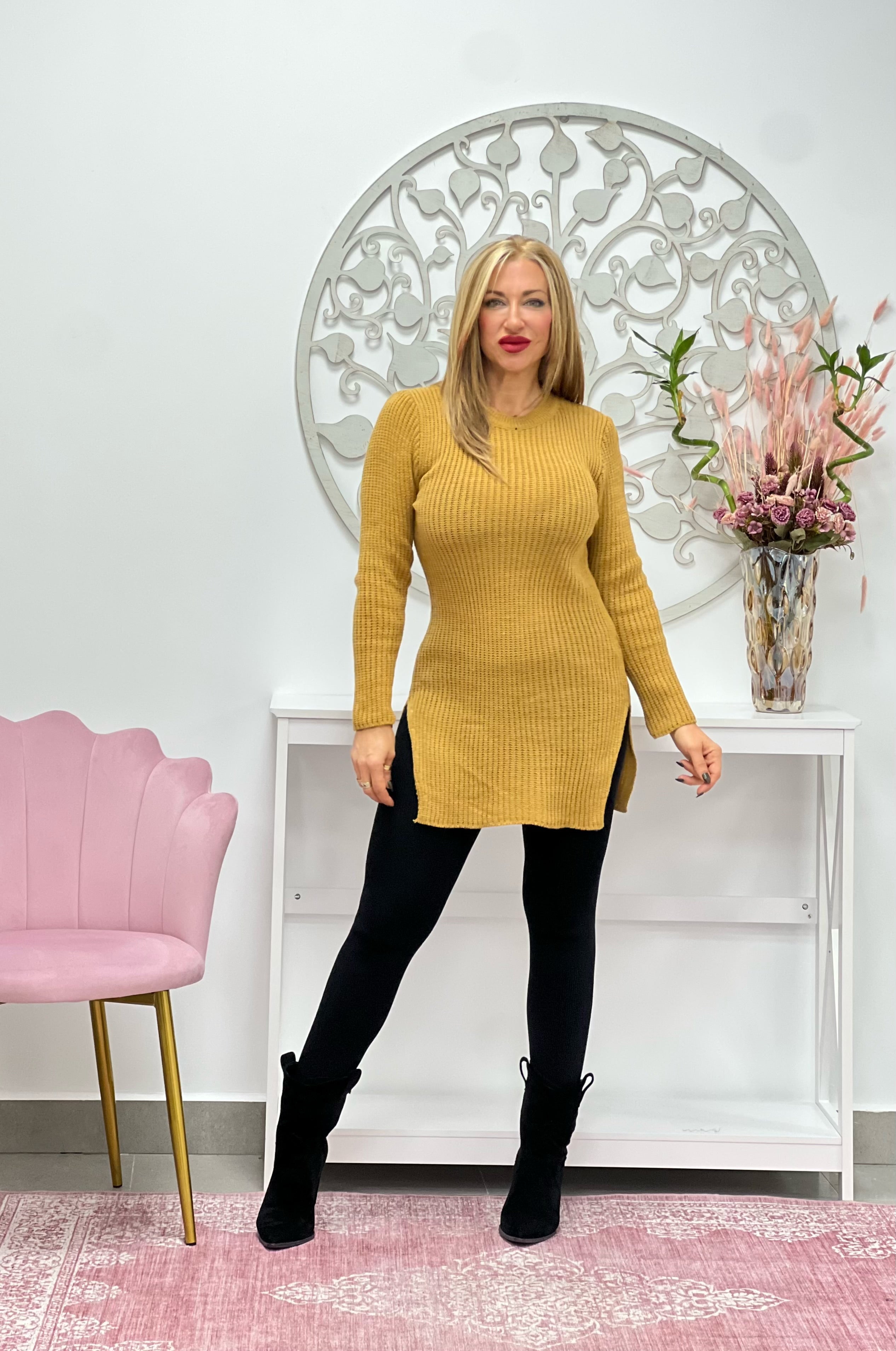 JERSEY "Melia" MOSTAZA