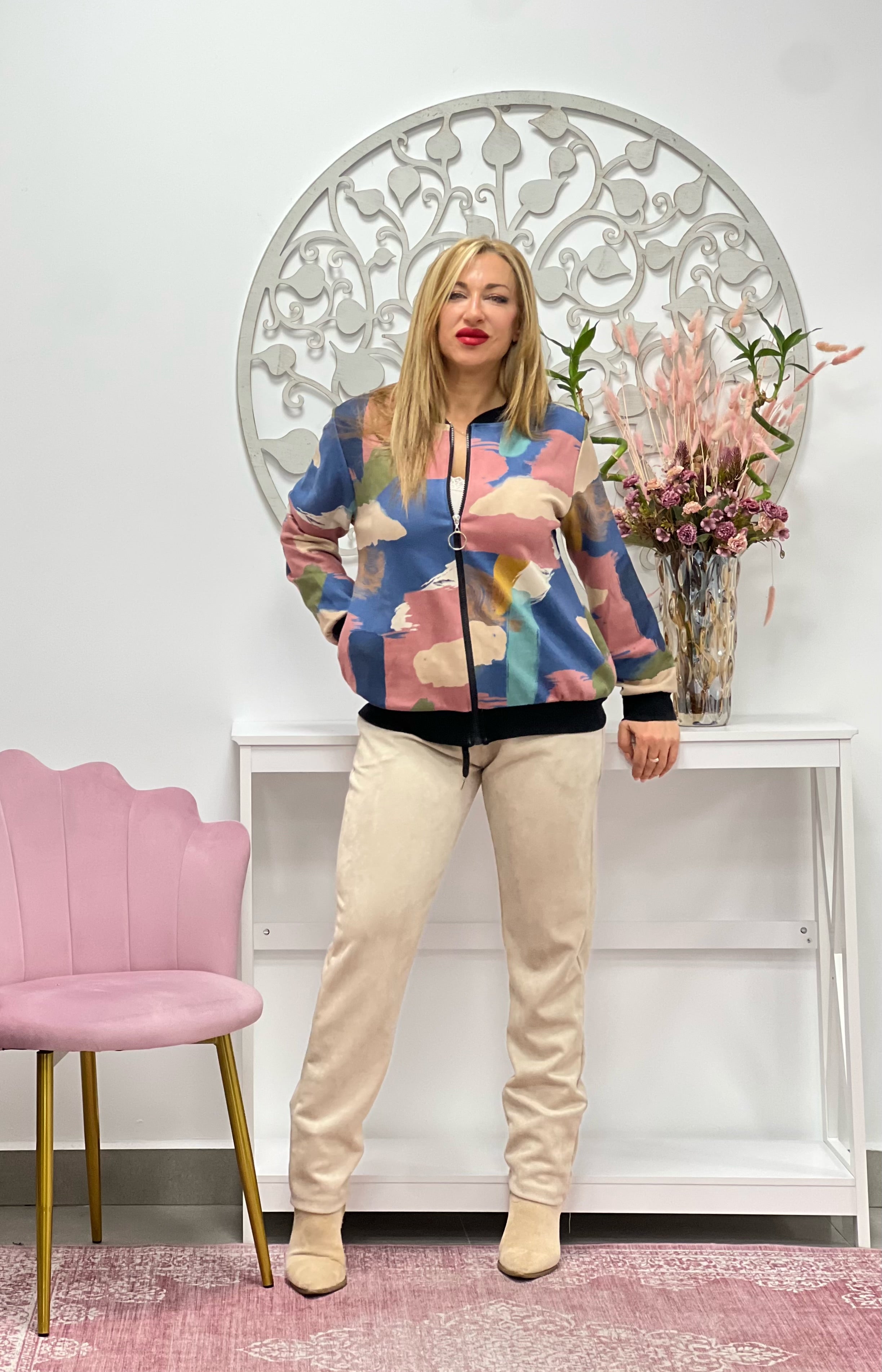 BOMBER “Lucy” AZUL/ROSA