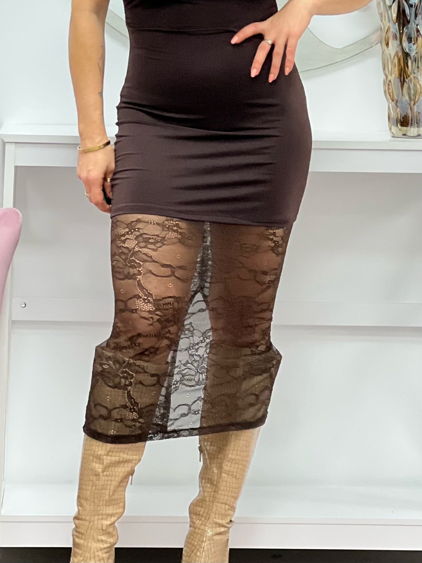 VESTIDO “Virginia” MARRÓN