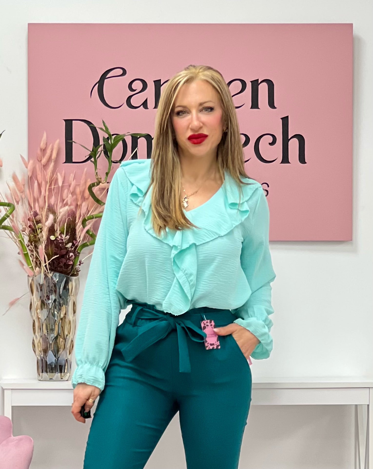 BLUSA “Edit” TURQUESA