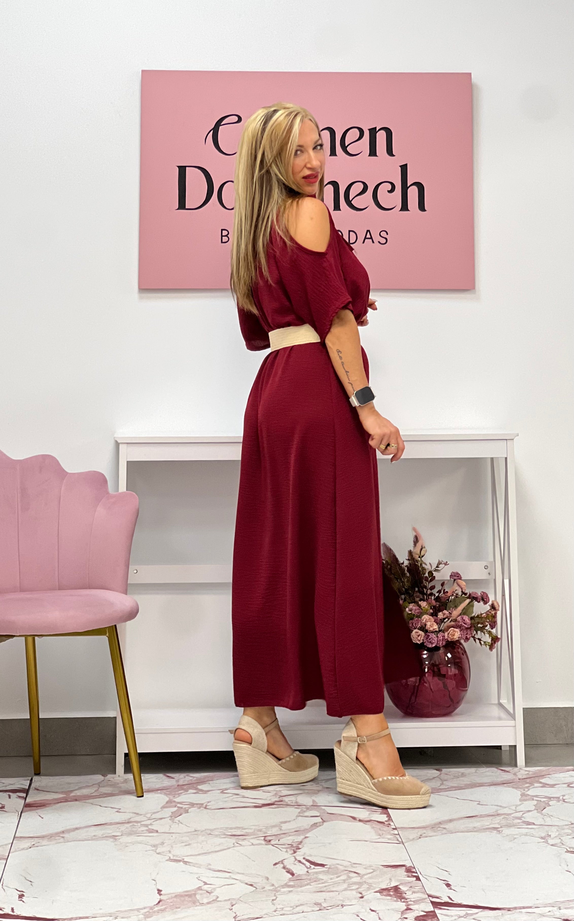 VESTIDO “Olivia” BURDEOS