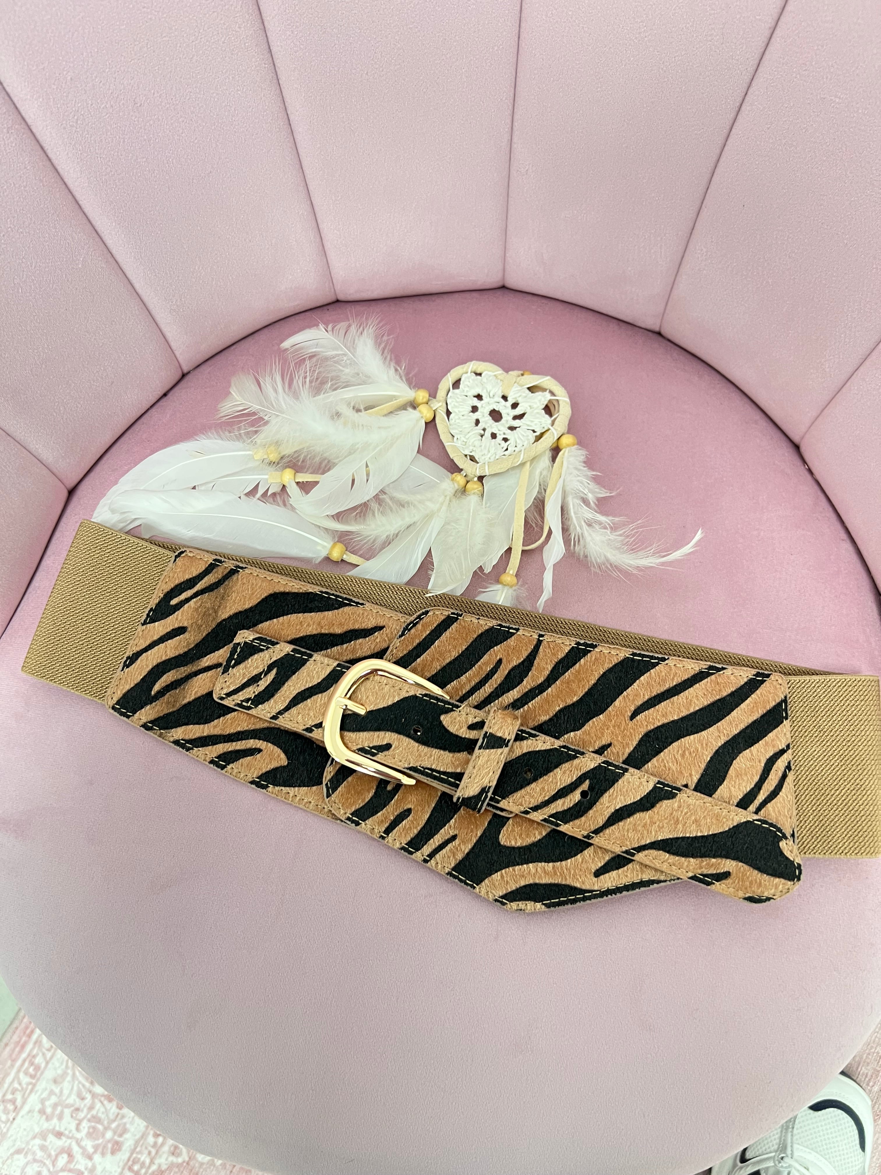 CINTURÓN “Elva” CEBRA BEIGE