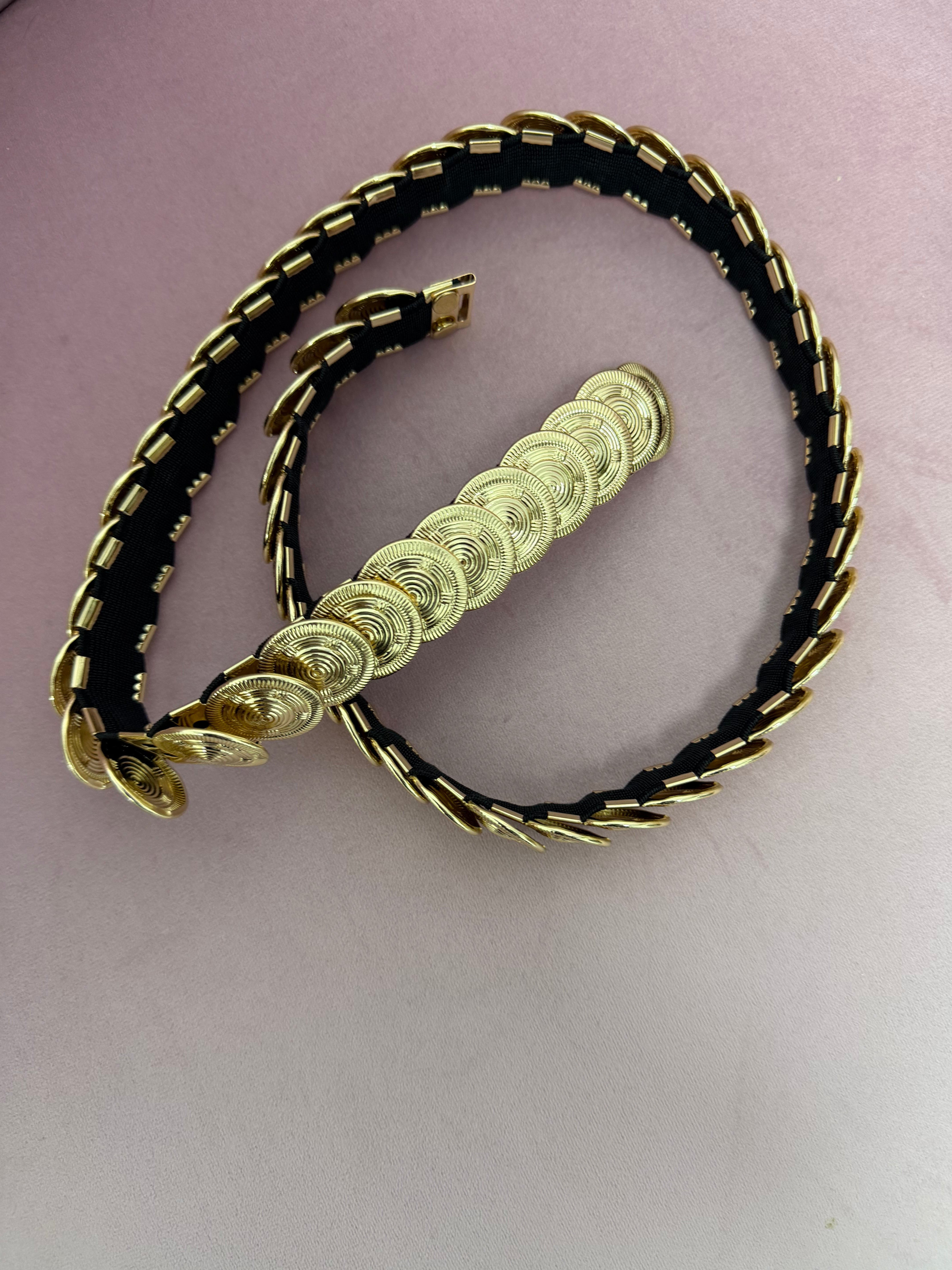 CINTURÓN “Moneda” PEQUEÑO  DORADO