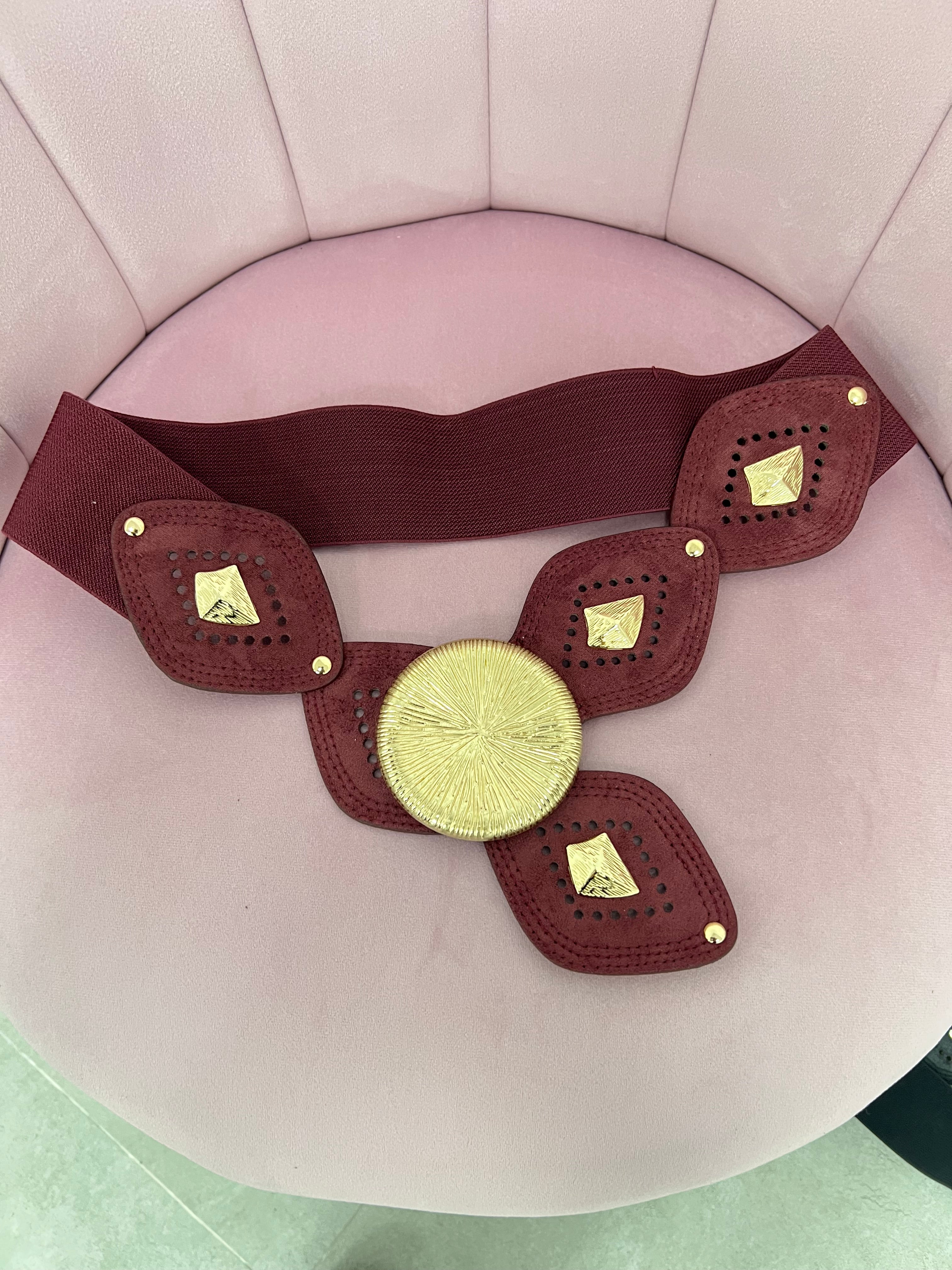 CINTURÓN “Tierra” BURDEOS