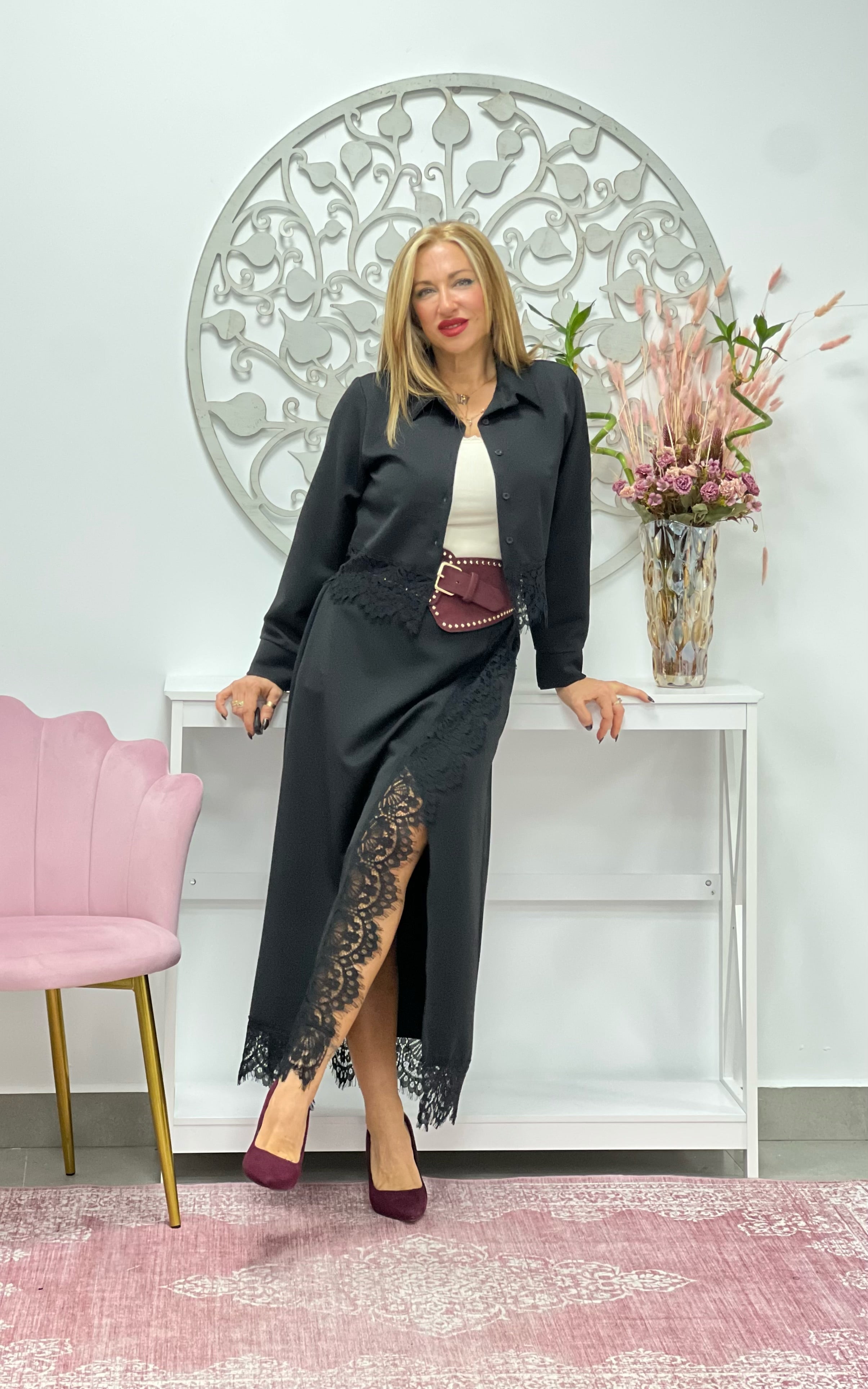 CONJUNTO “Clavel” NEGRO