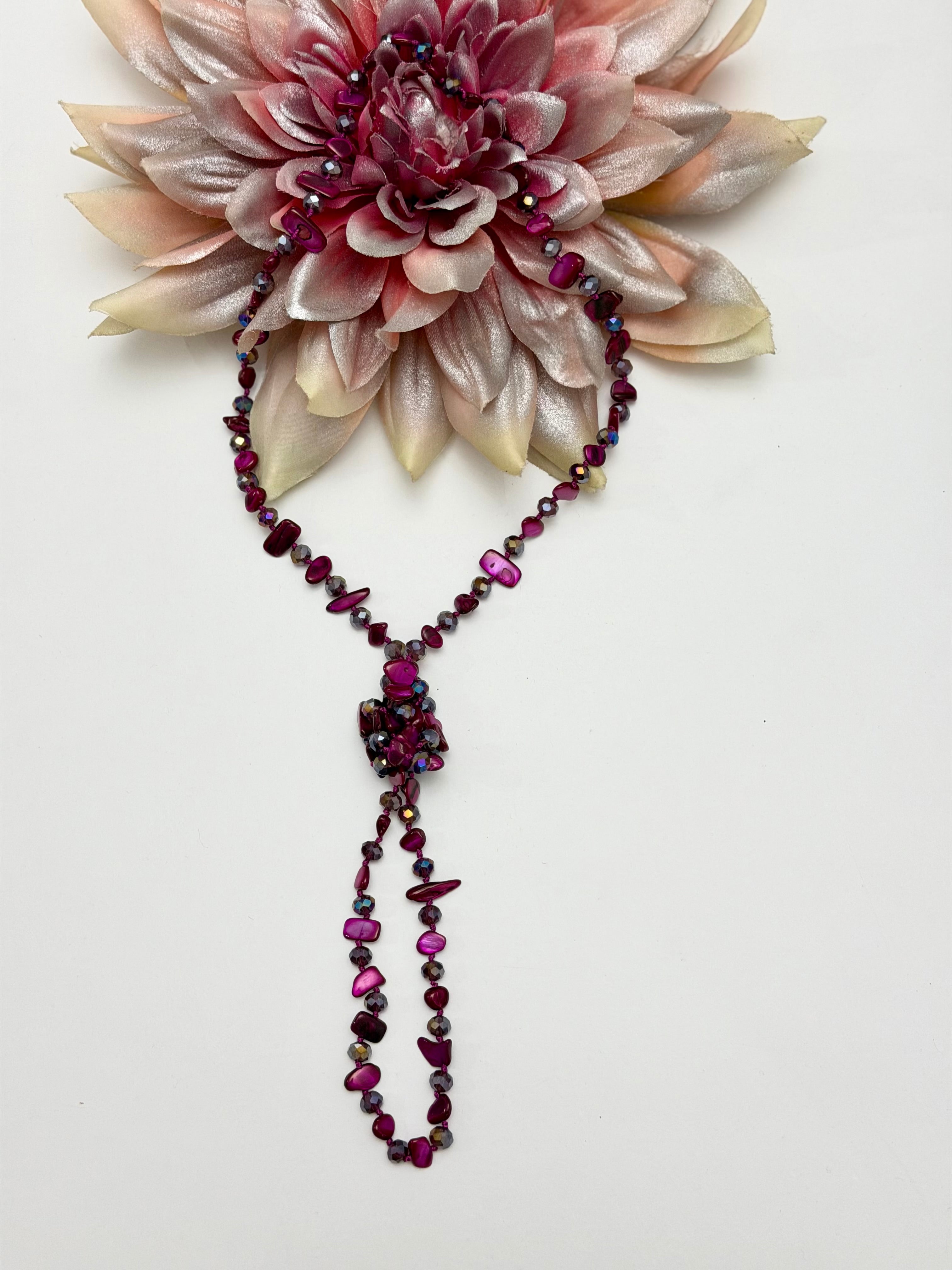 COLLAR CRISTAL FUCSIA