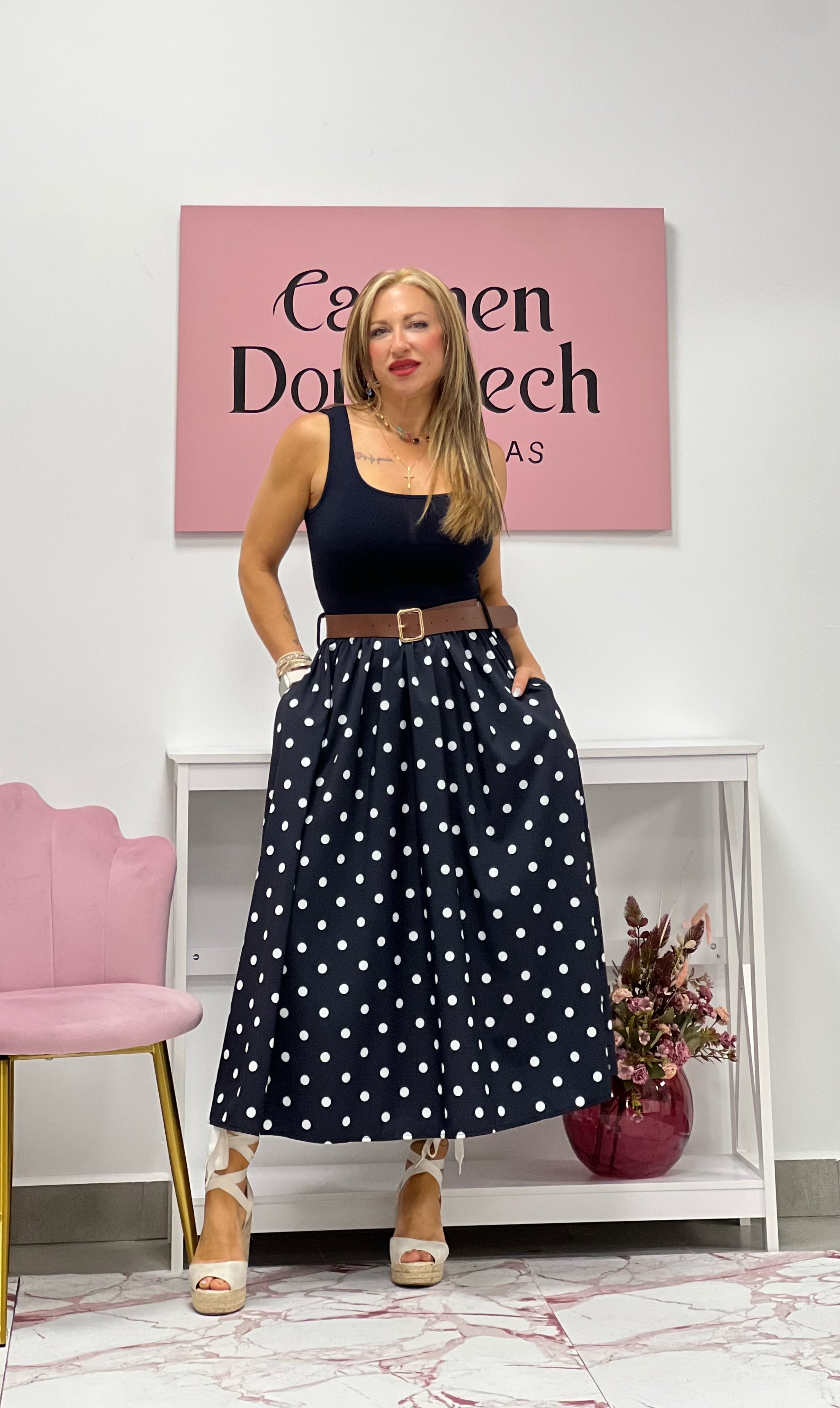 VESTIDO “Luna” AZUL MARINO