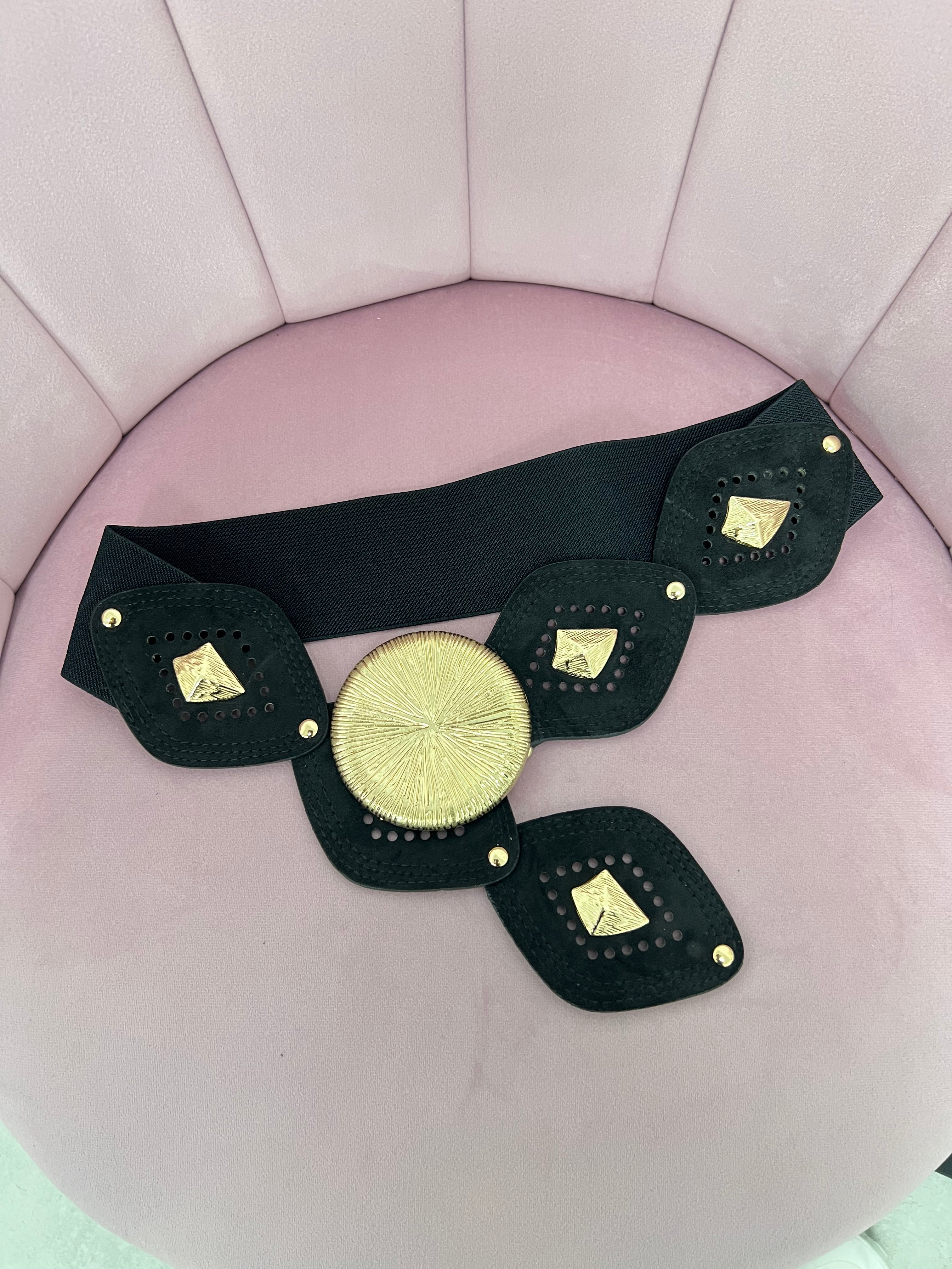 CINTURÓN “Tierra” NEGRO-DORADO