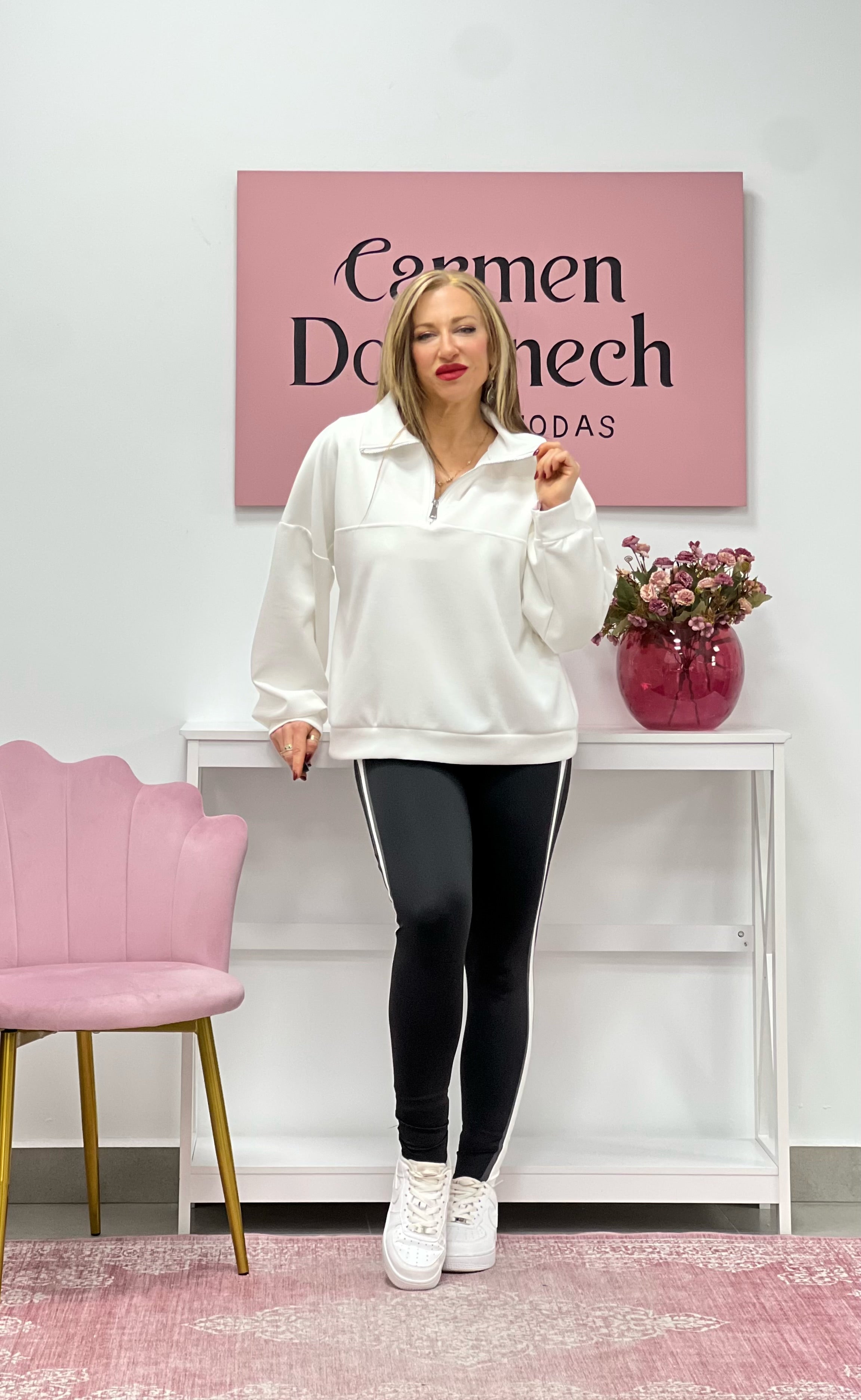 SUDADERA “Boom” BLANCO