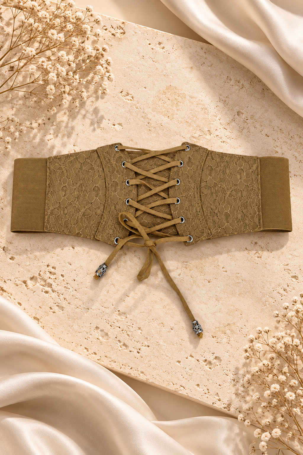 CINTURON CORSET CAMEL