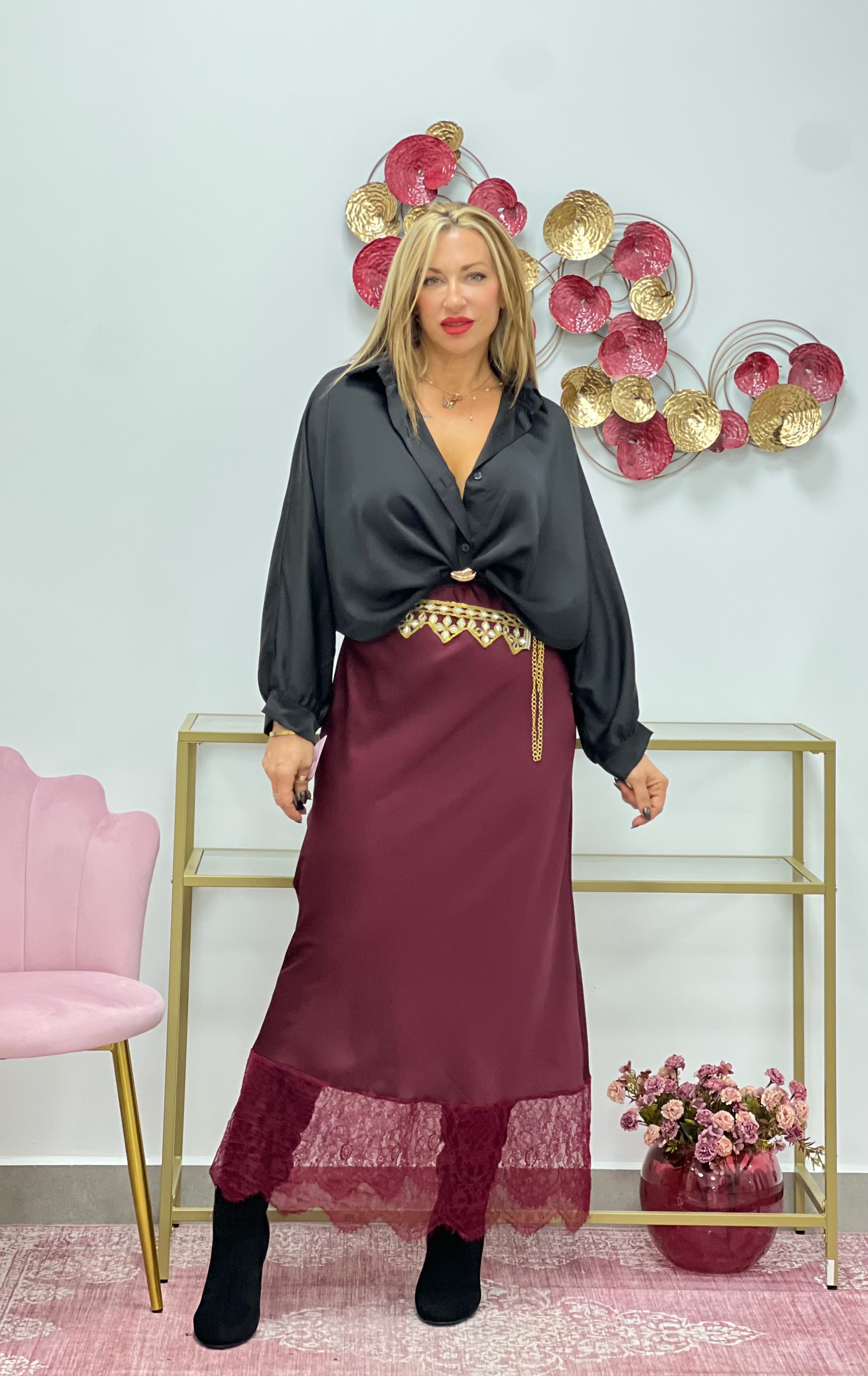 FALDA “Lisa” BURDEOS