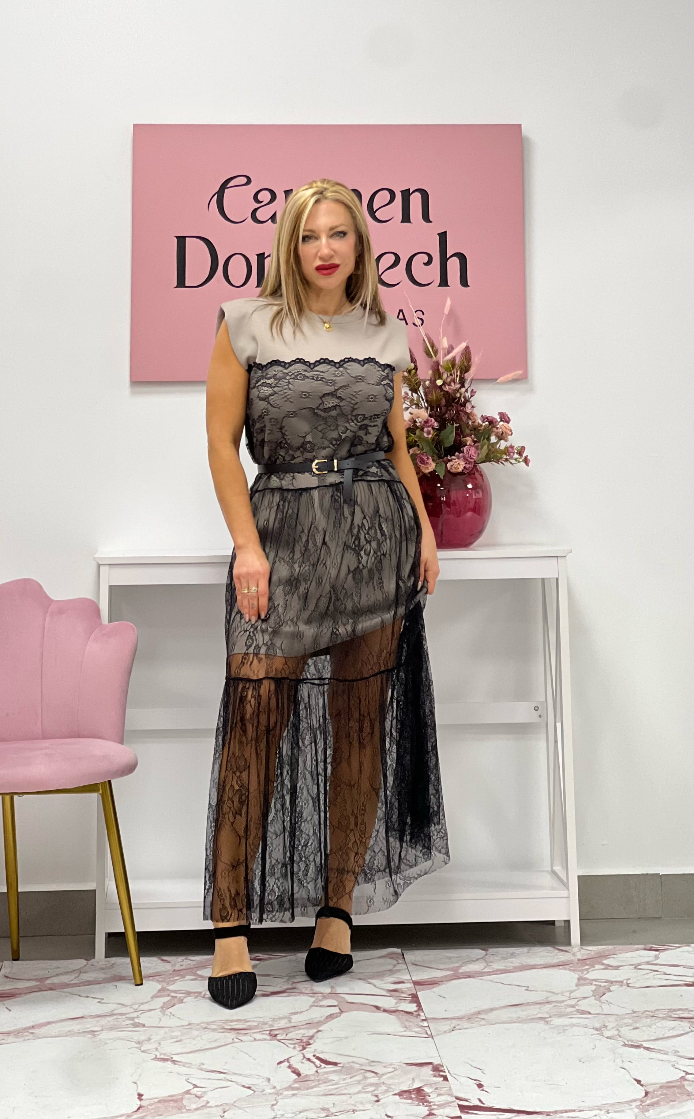 VESTIDO “Ebano” TAUPE