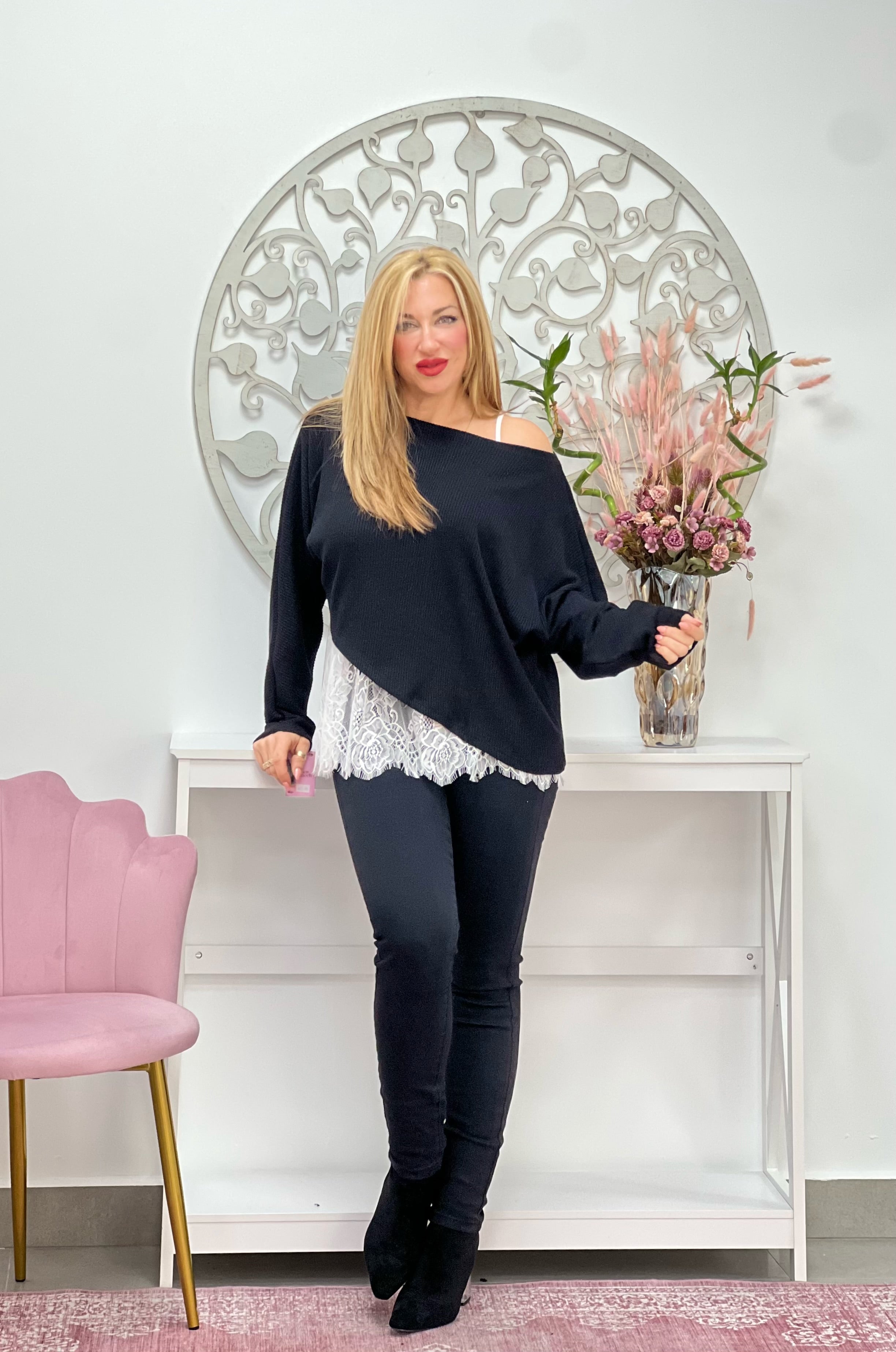 JERSEY FINO “Tessa” NEGRO