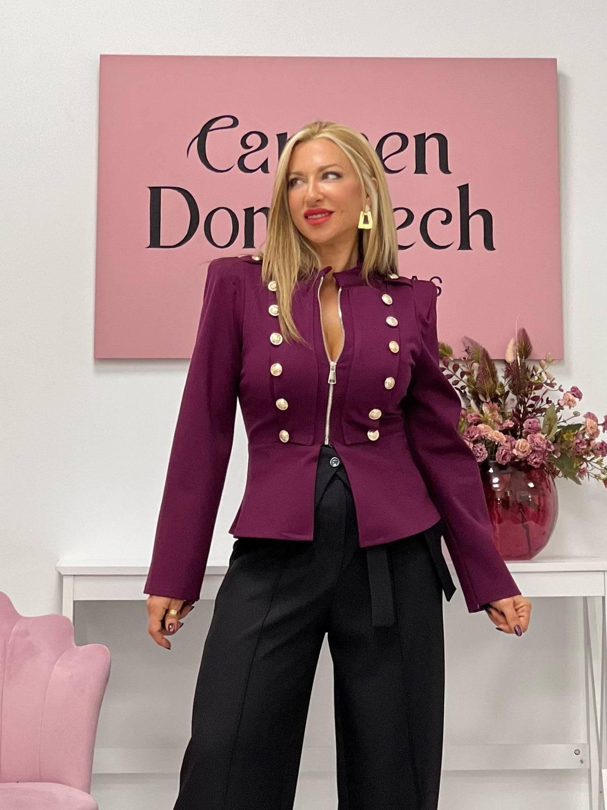 CHAQUETA “Nina” BERENJENA