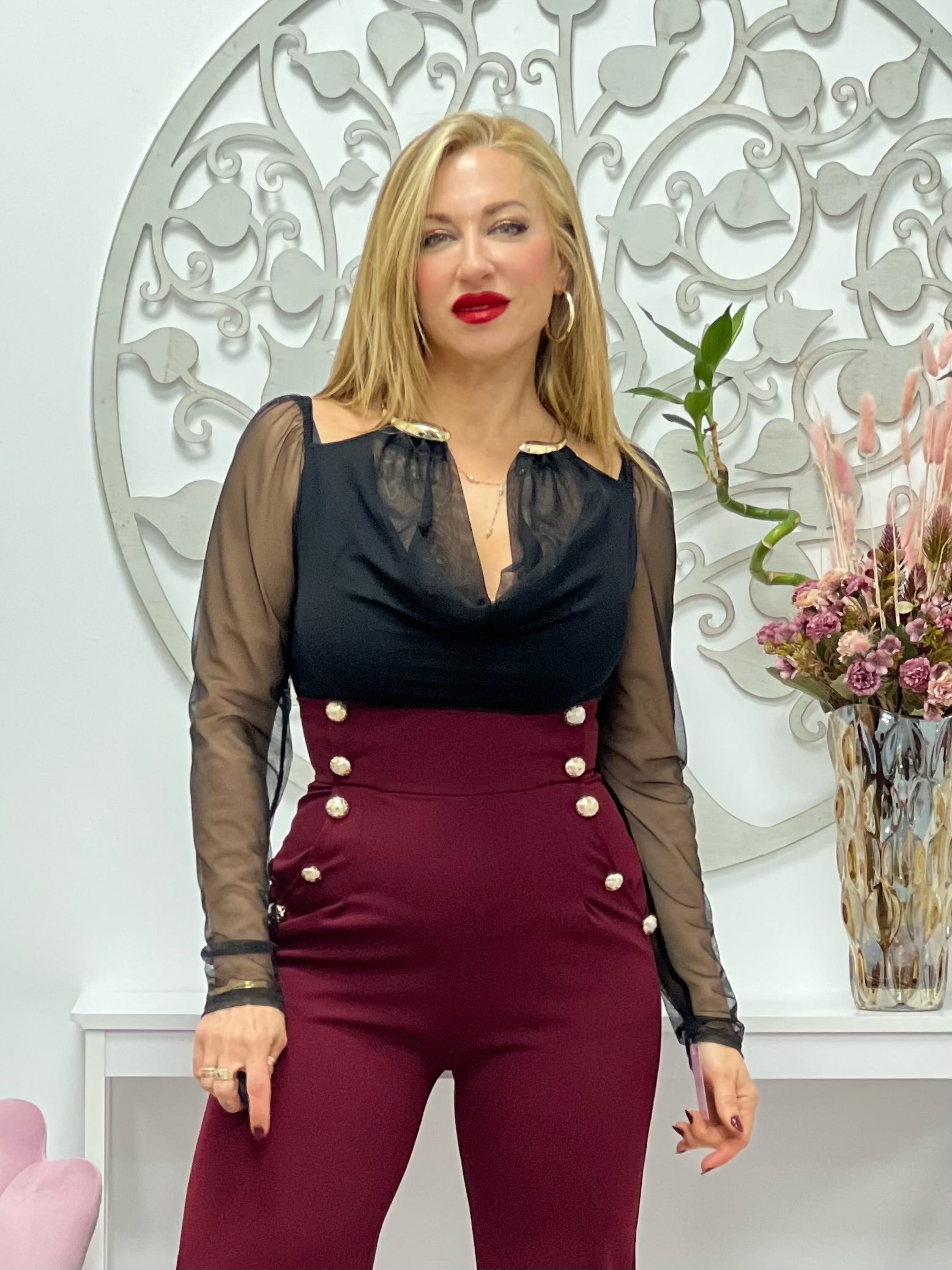 PANTALÓN “Marine” BURDEOS