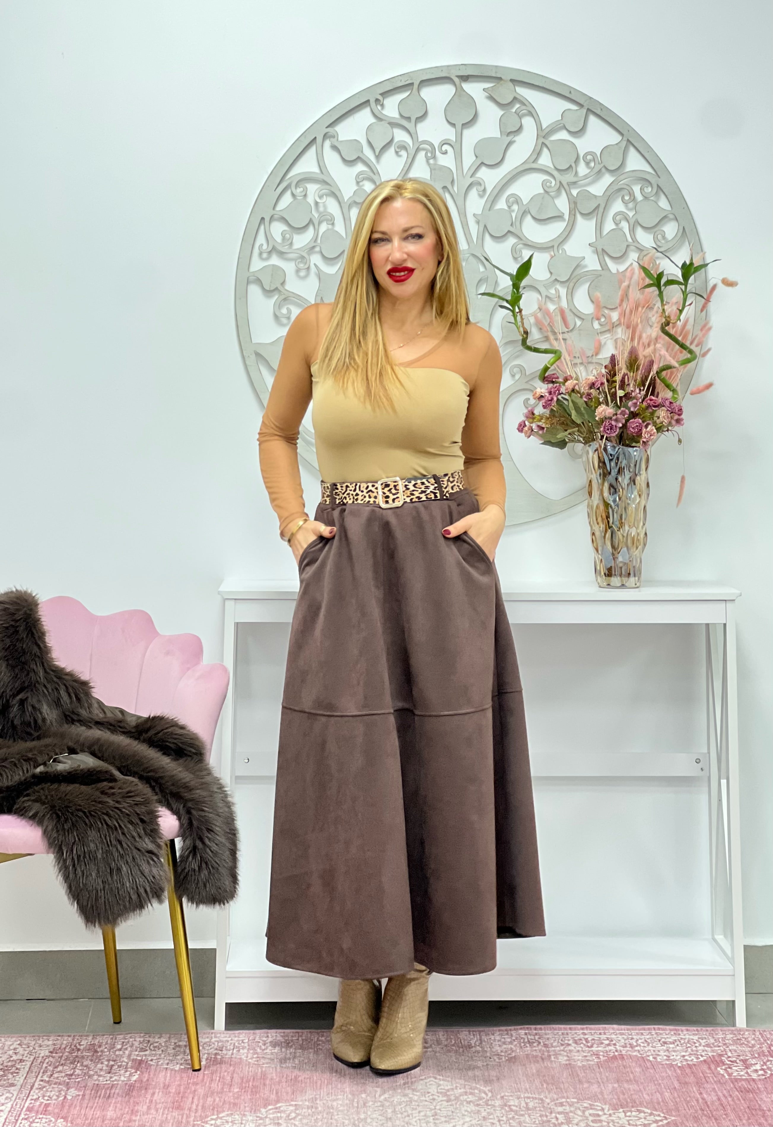 FALDA “Capa” CHOCOLATE