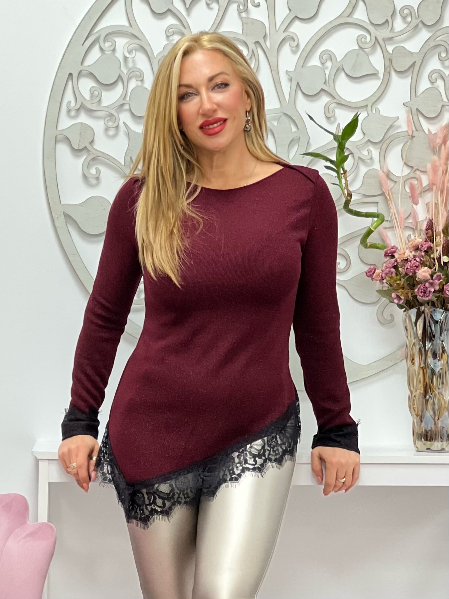 CAMISETA “Clara” BURDEOS