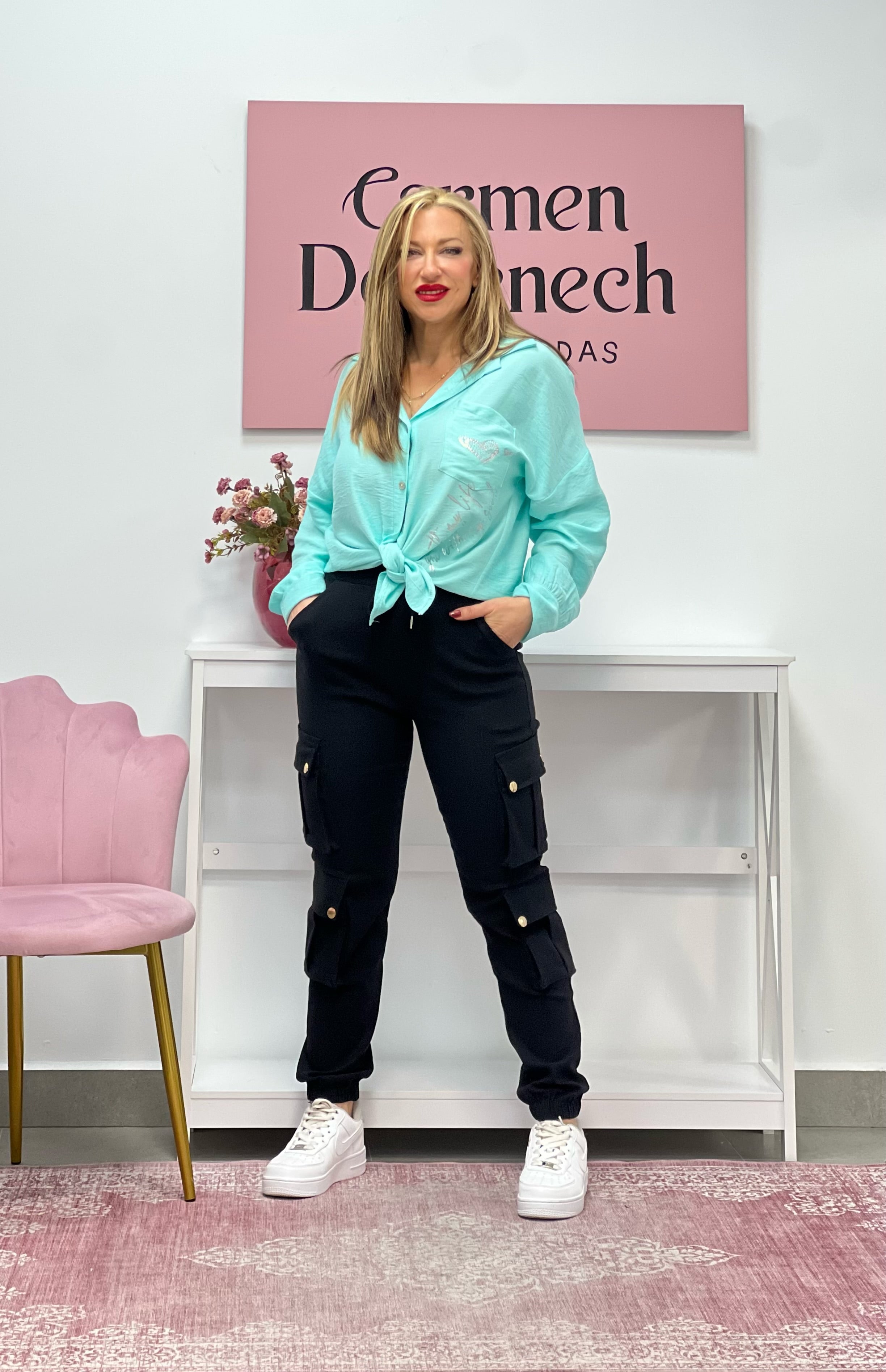 CAMISA “Paula” TURQUESA