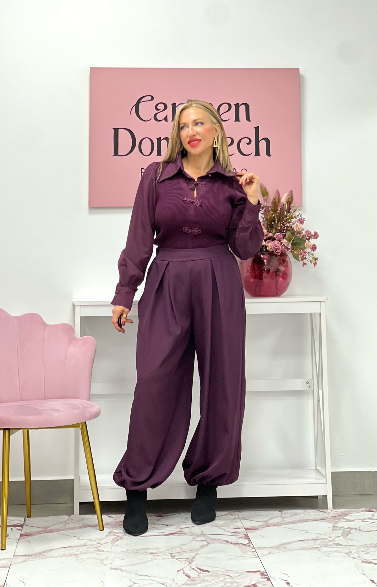 PANTALÓN “Susana” BERENJENA