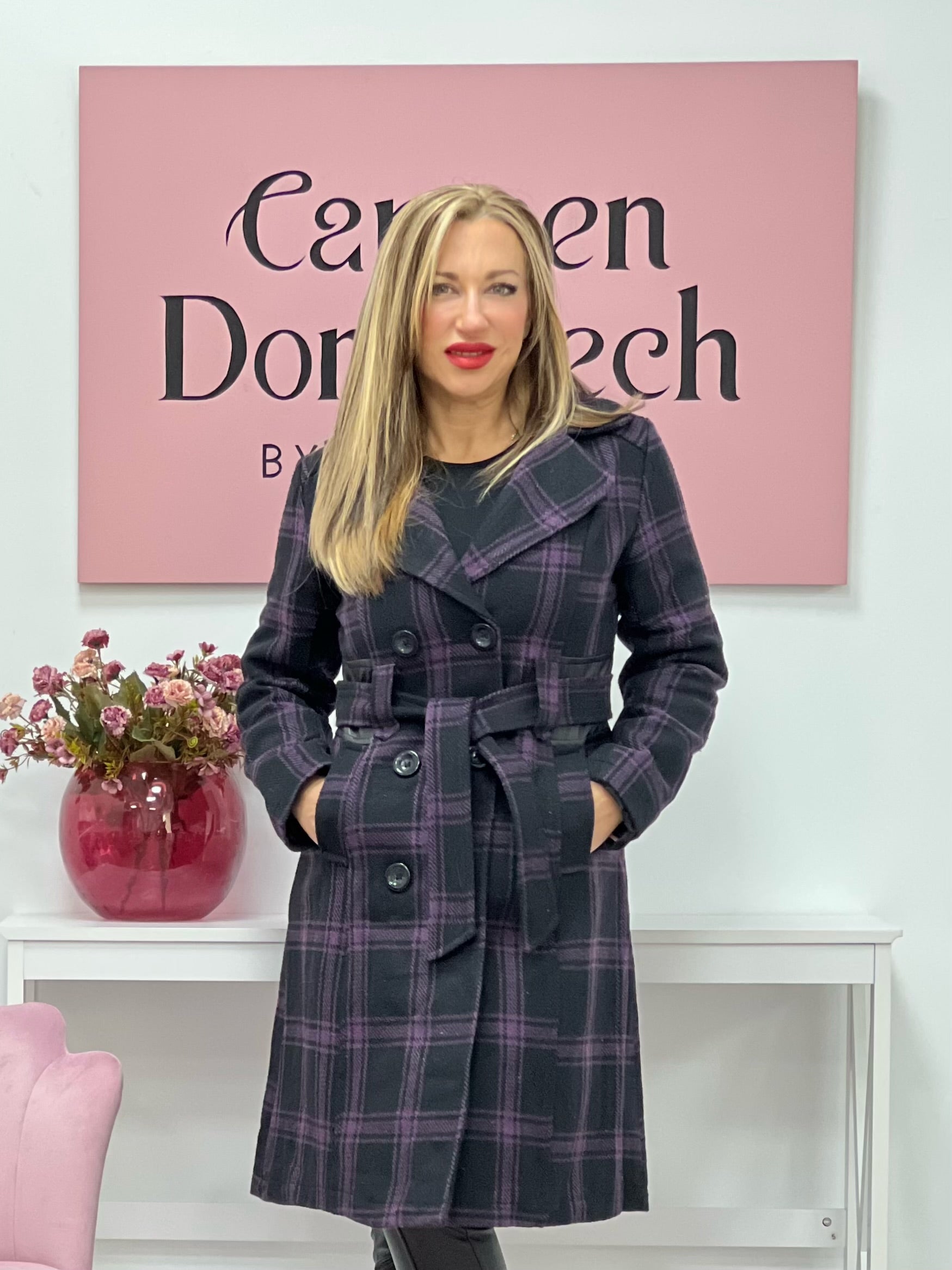 ABRIGO "Lino" MORADO