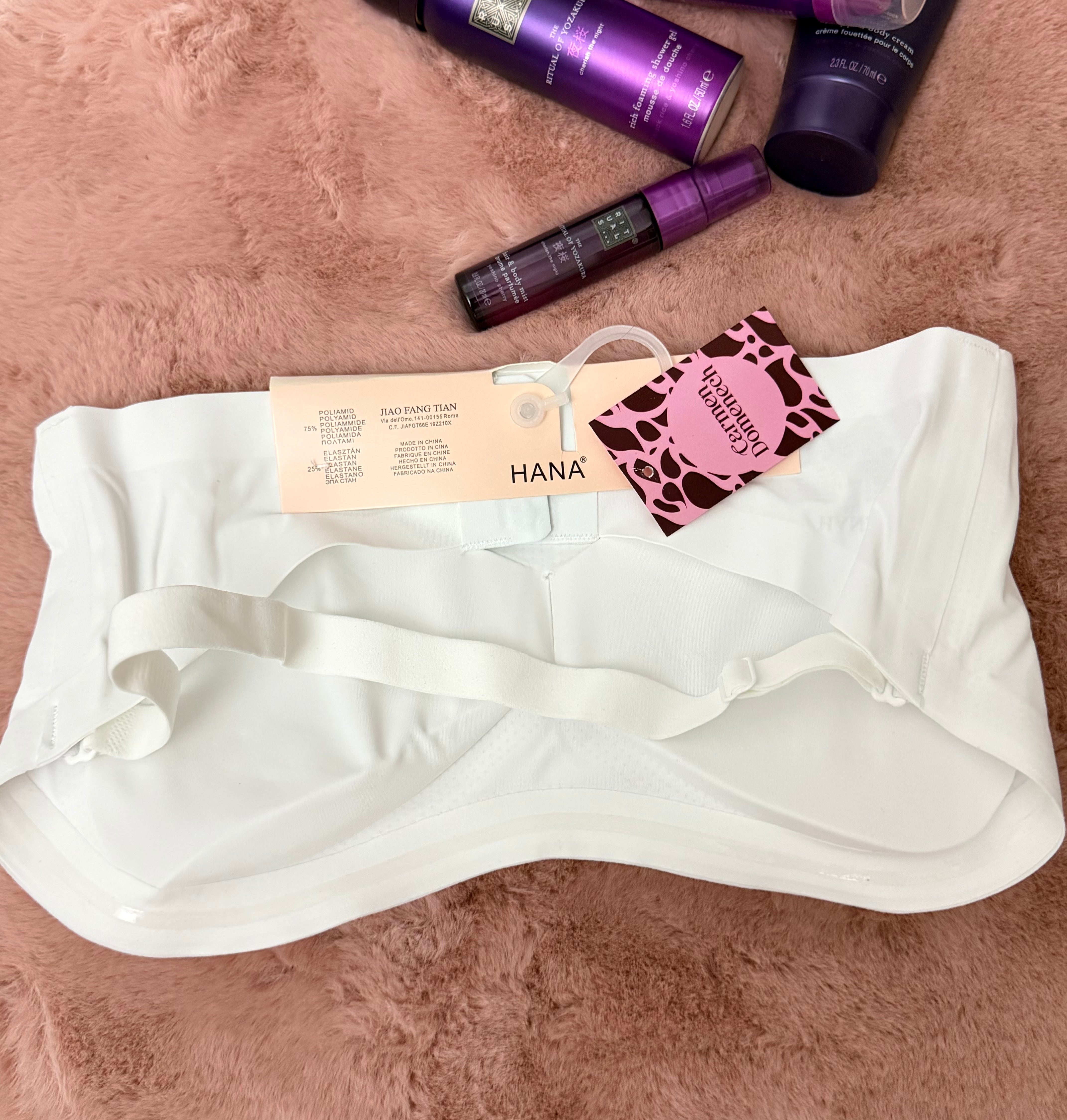 SUJETADOR BANDA PUSH UP BLANCO