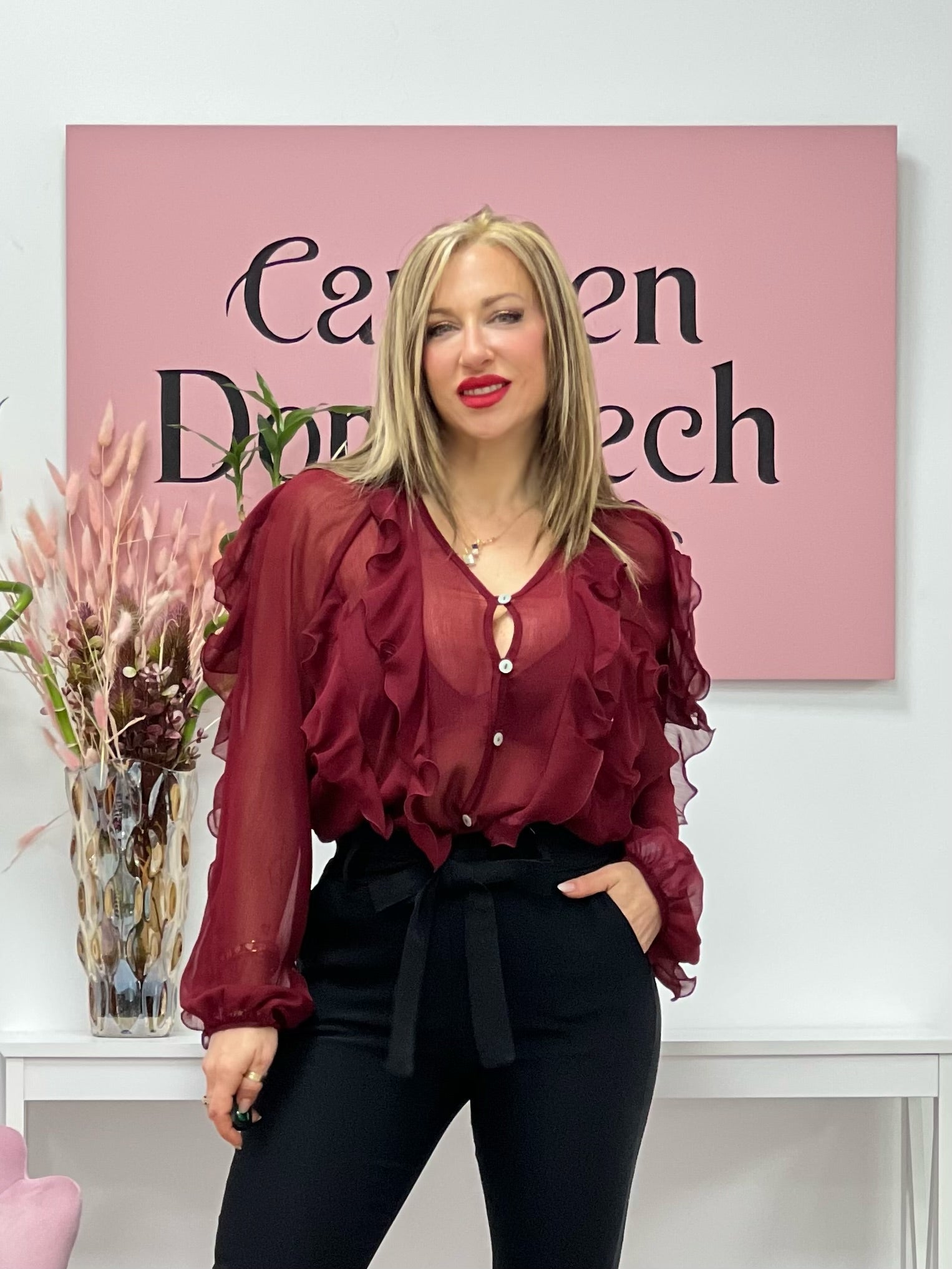 BLUSA “Melia” BURDEOS