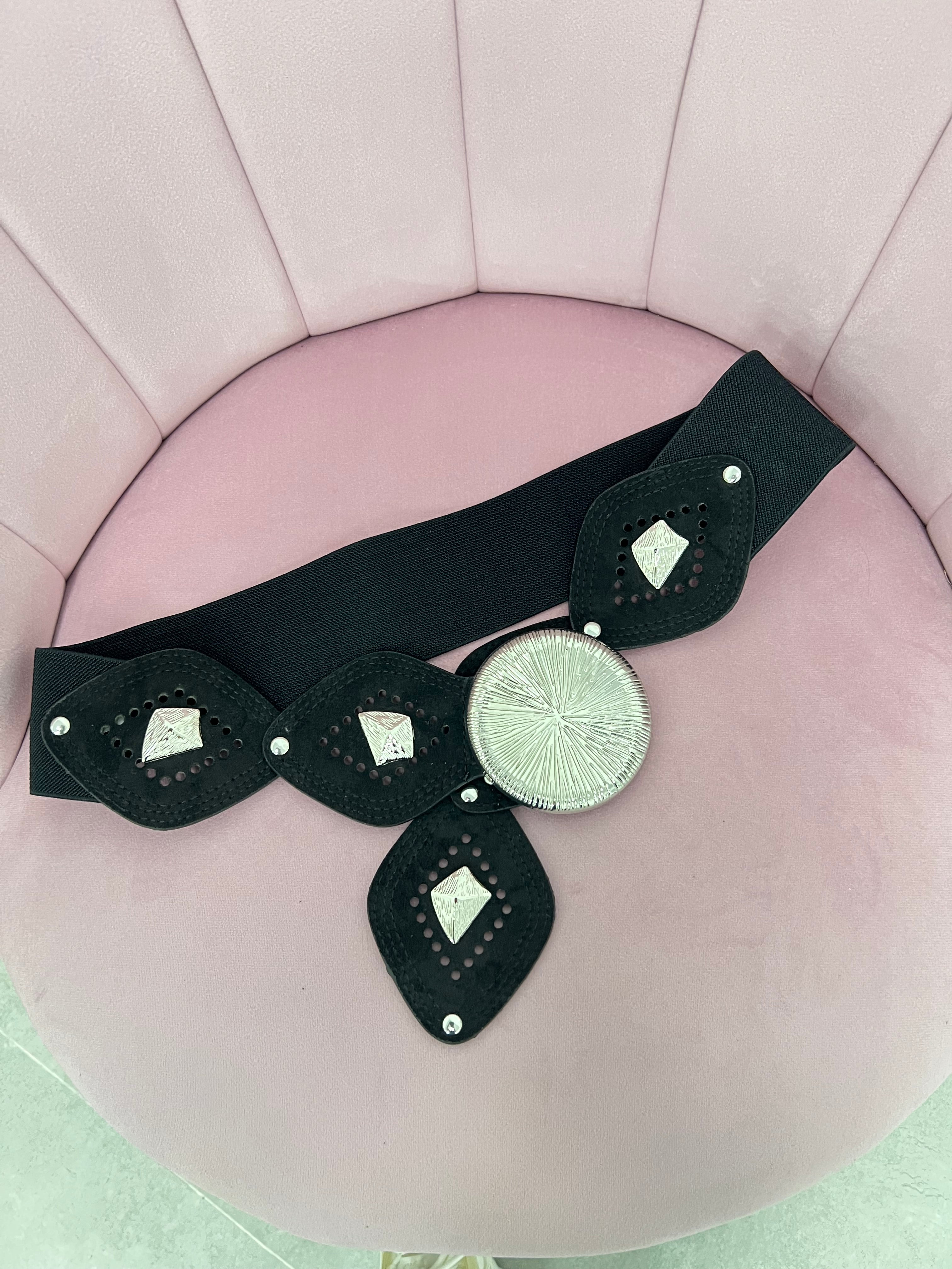 CINTURÓN “Tierra” NEGRO-PLATA