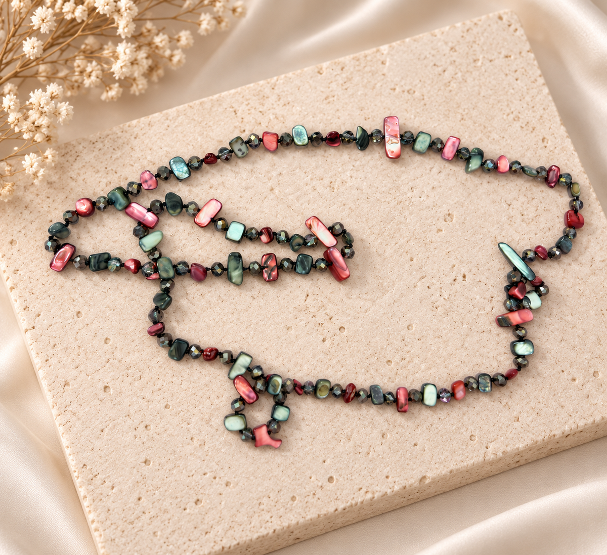 COLLAR CRISTAL BURDEOS