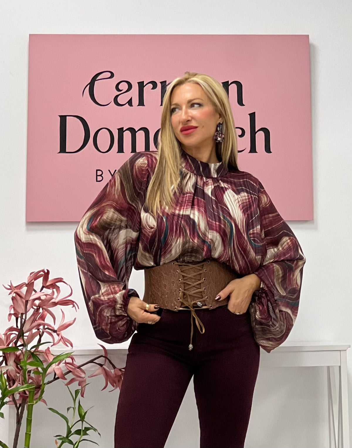 BLUSA “Astrid” BURDEOS