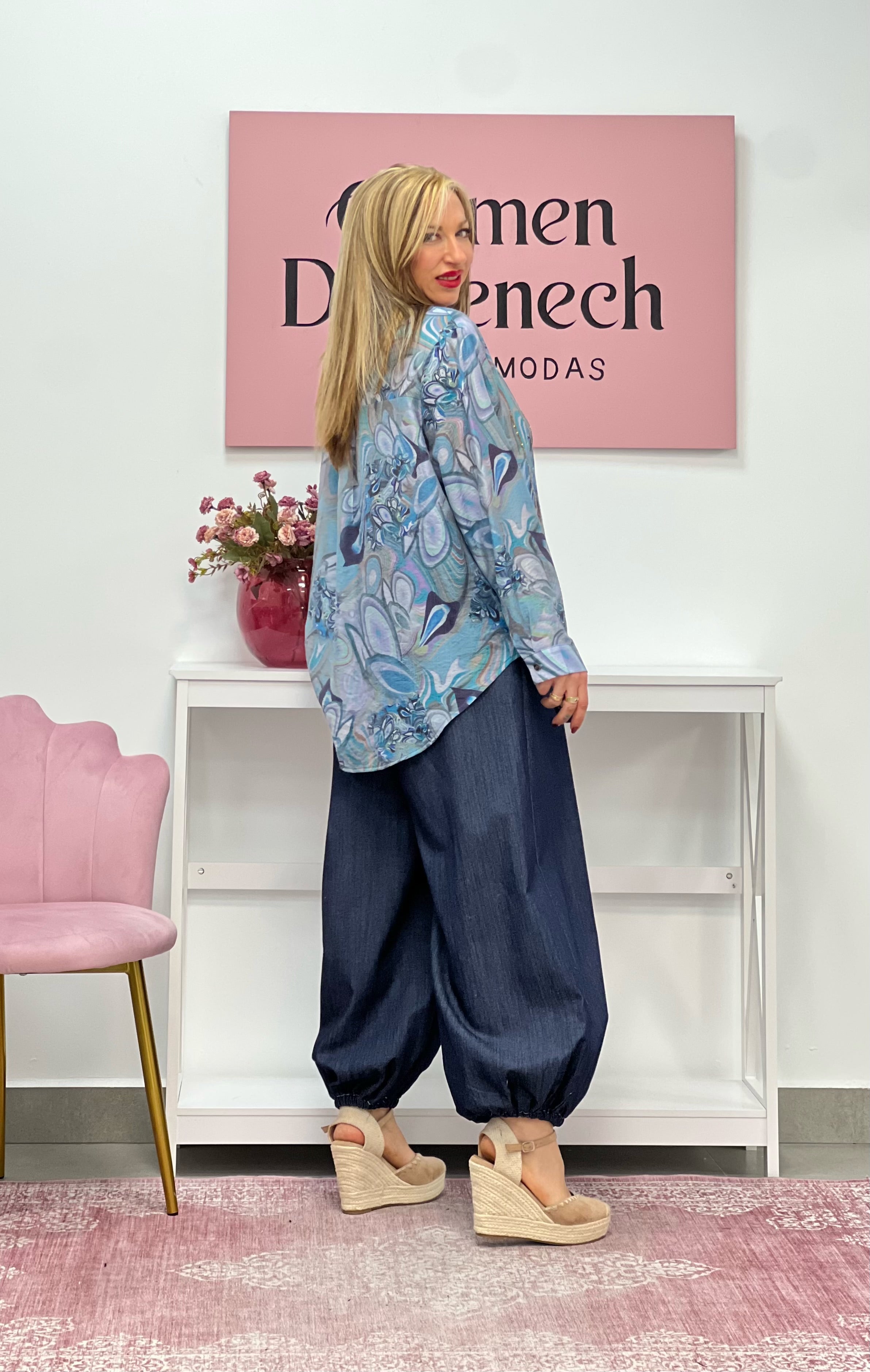 CAMISA “Desi” TURQUESA