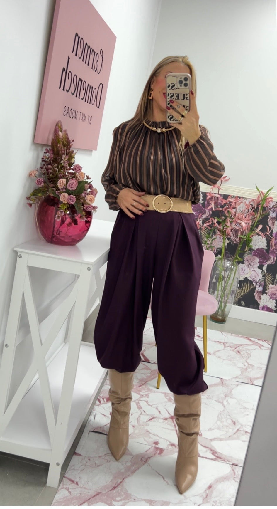 BLUSA “Adriana” BERENJENA-VERDE