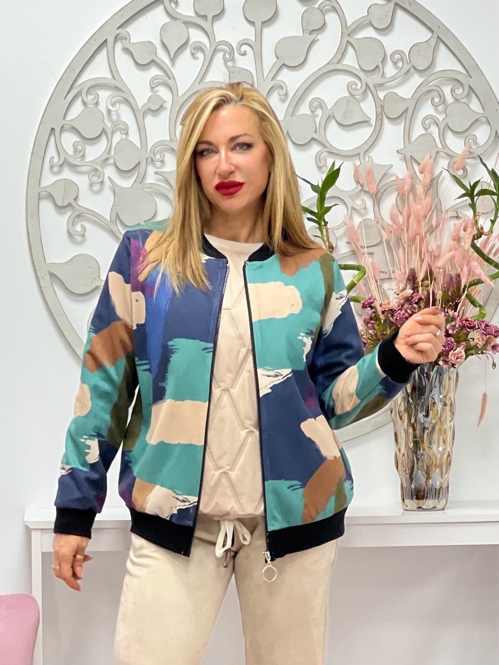 BOMBER “Lucy” AZUL/VERDE