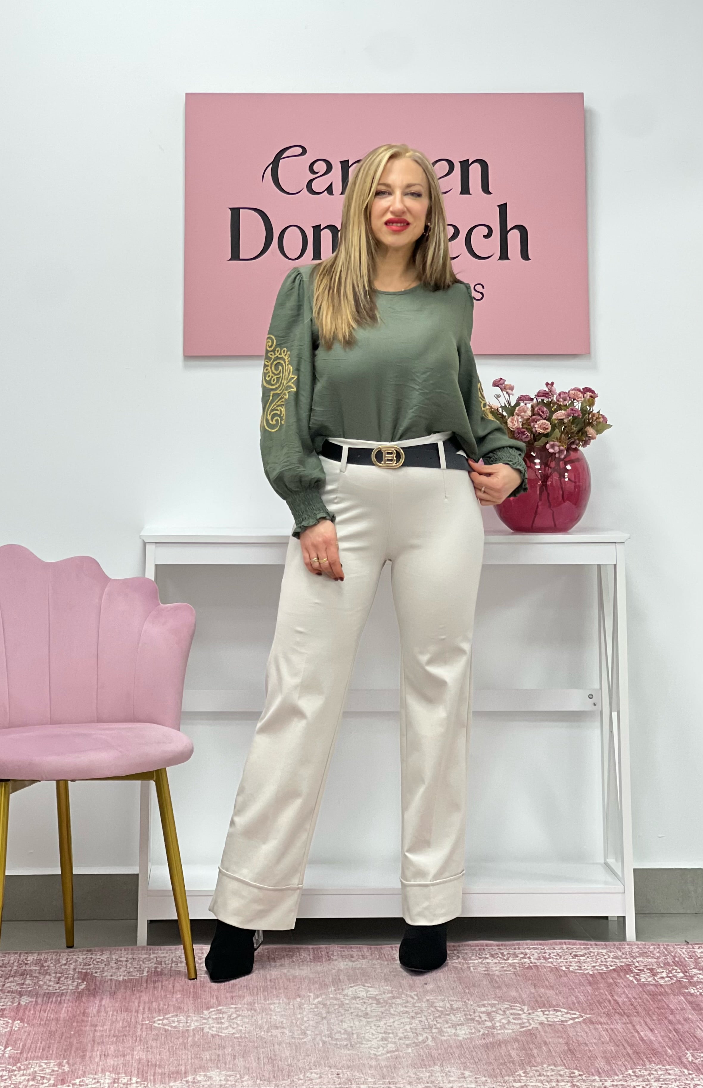 PANTALON “Croped” MARFIL