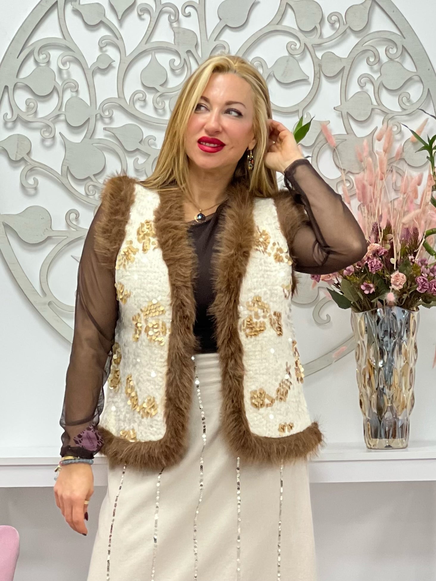 CHALECO "Muse" BEIGE