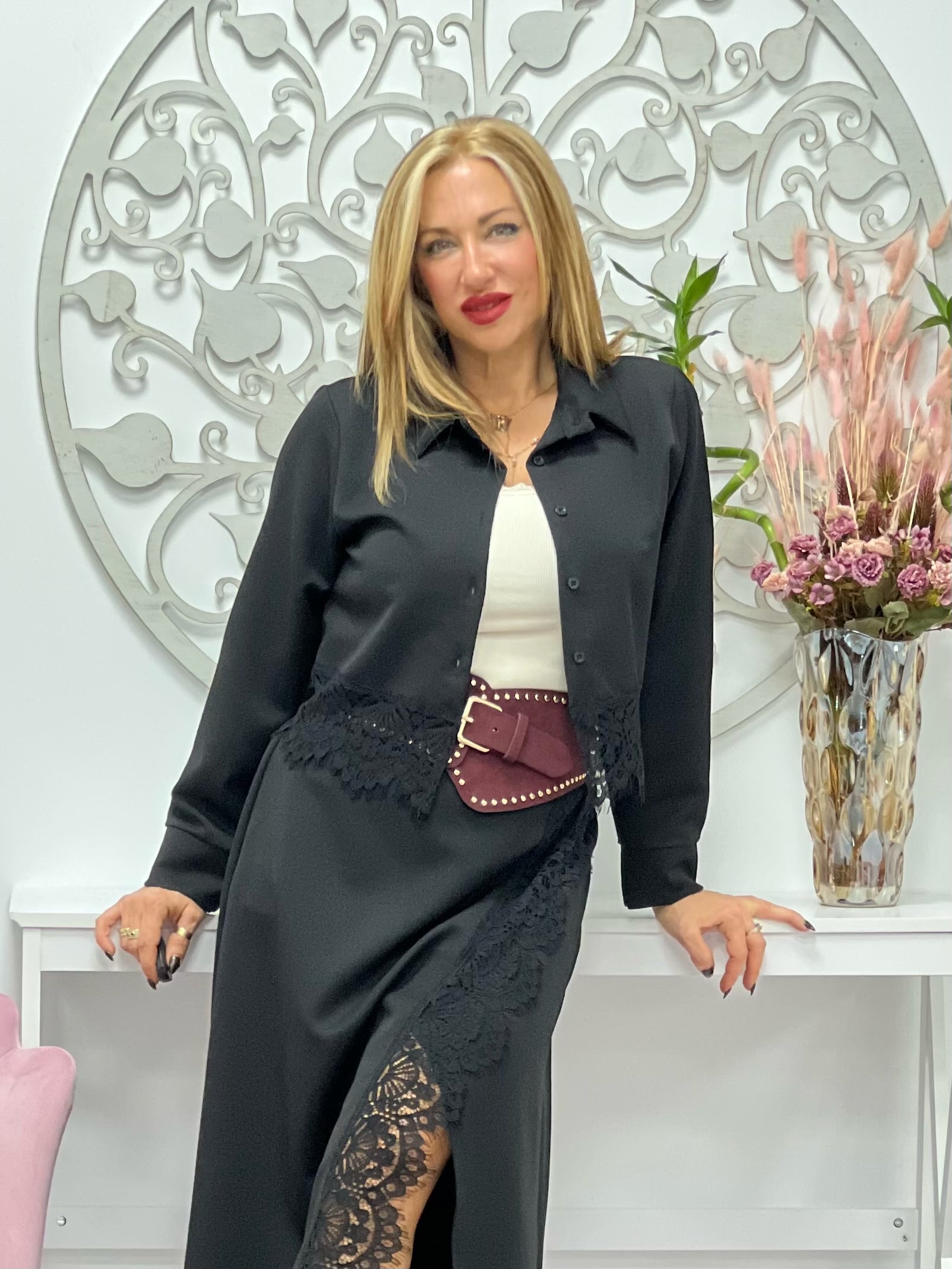 CONJUNTO “Clavel” NEGRO