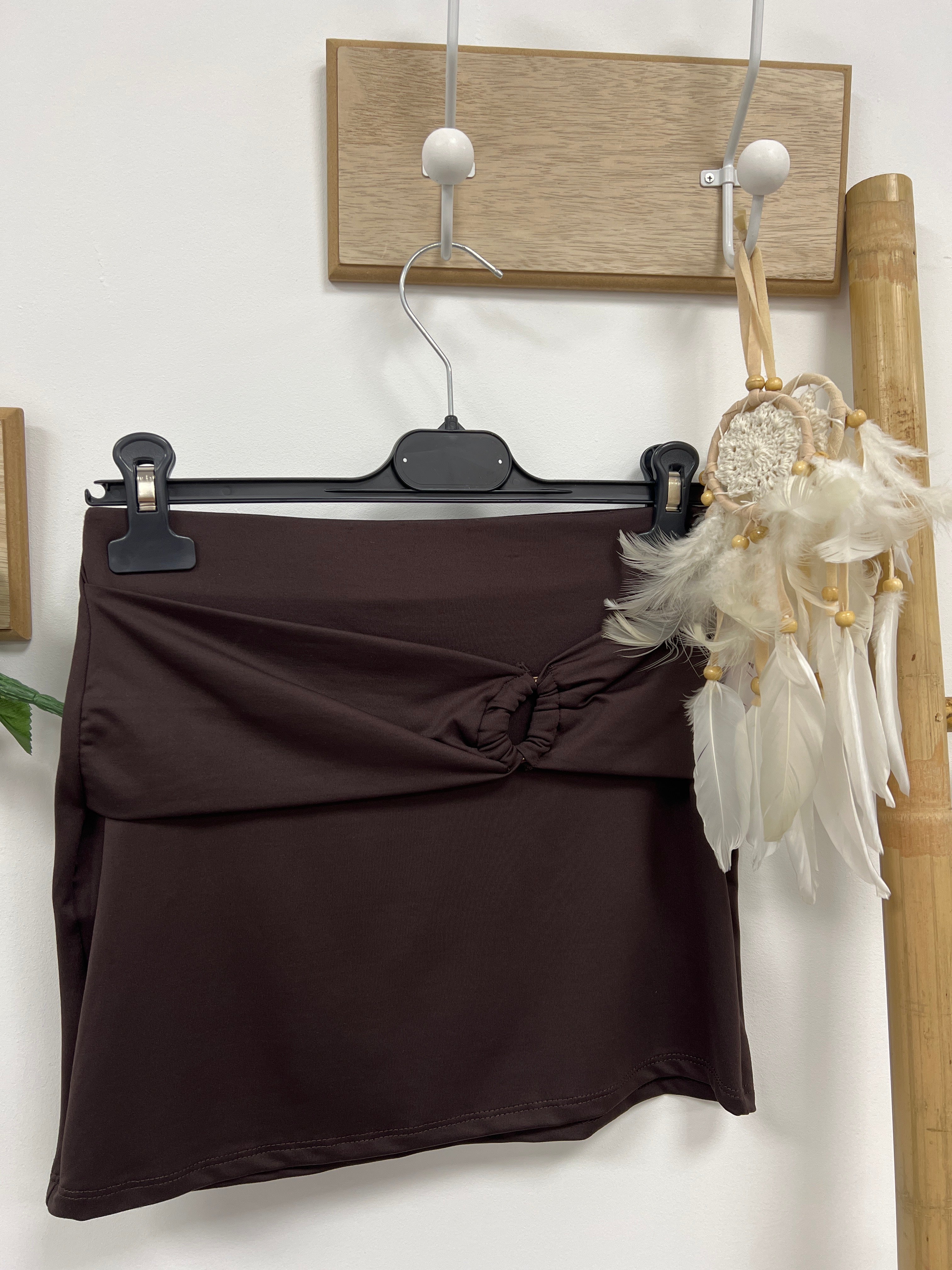 FALDA “Luz” MARRON CHOCOLATE