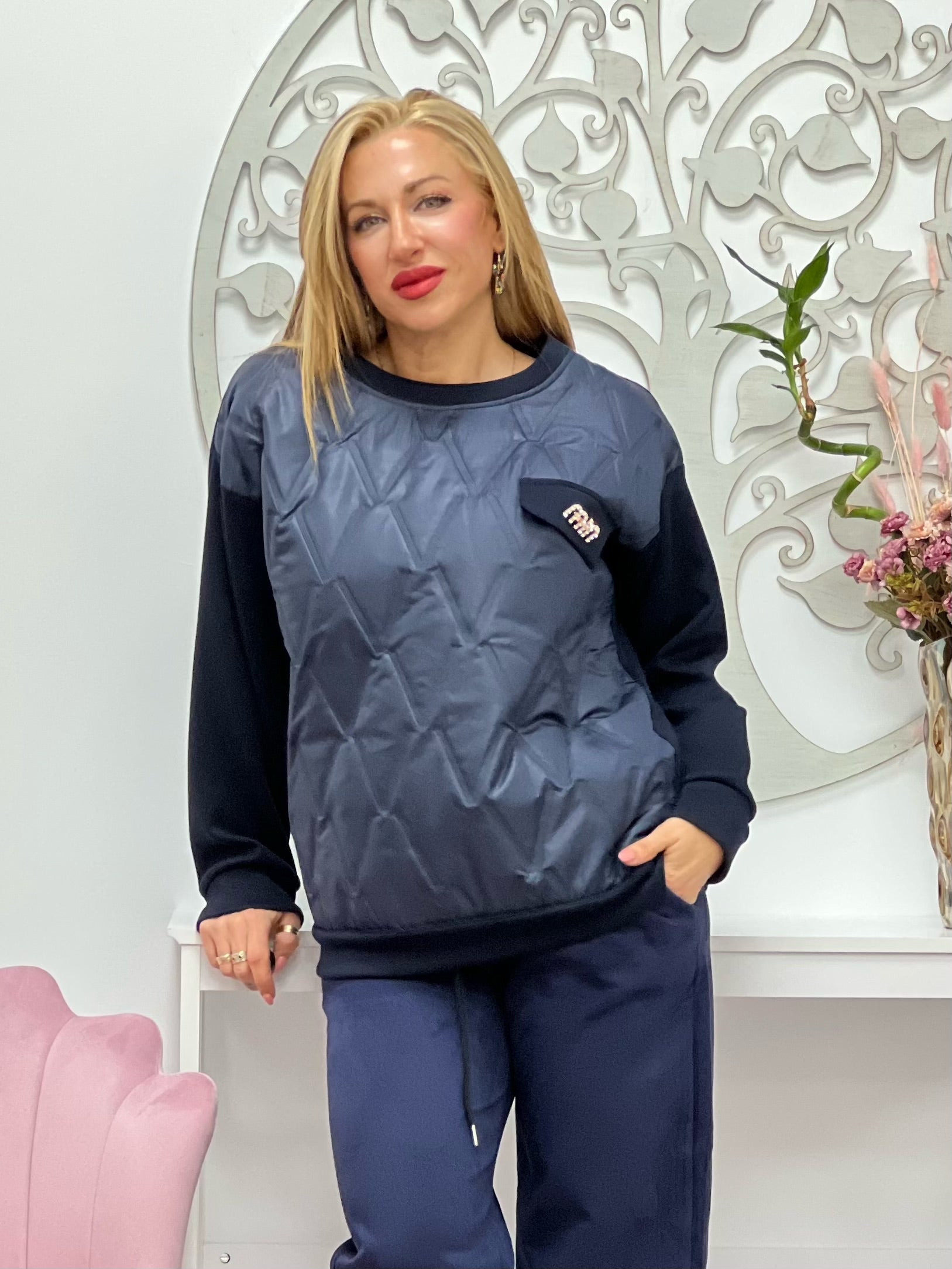 SUDADERA "Min" AZUL MARINO