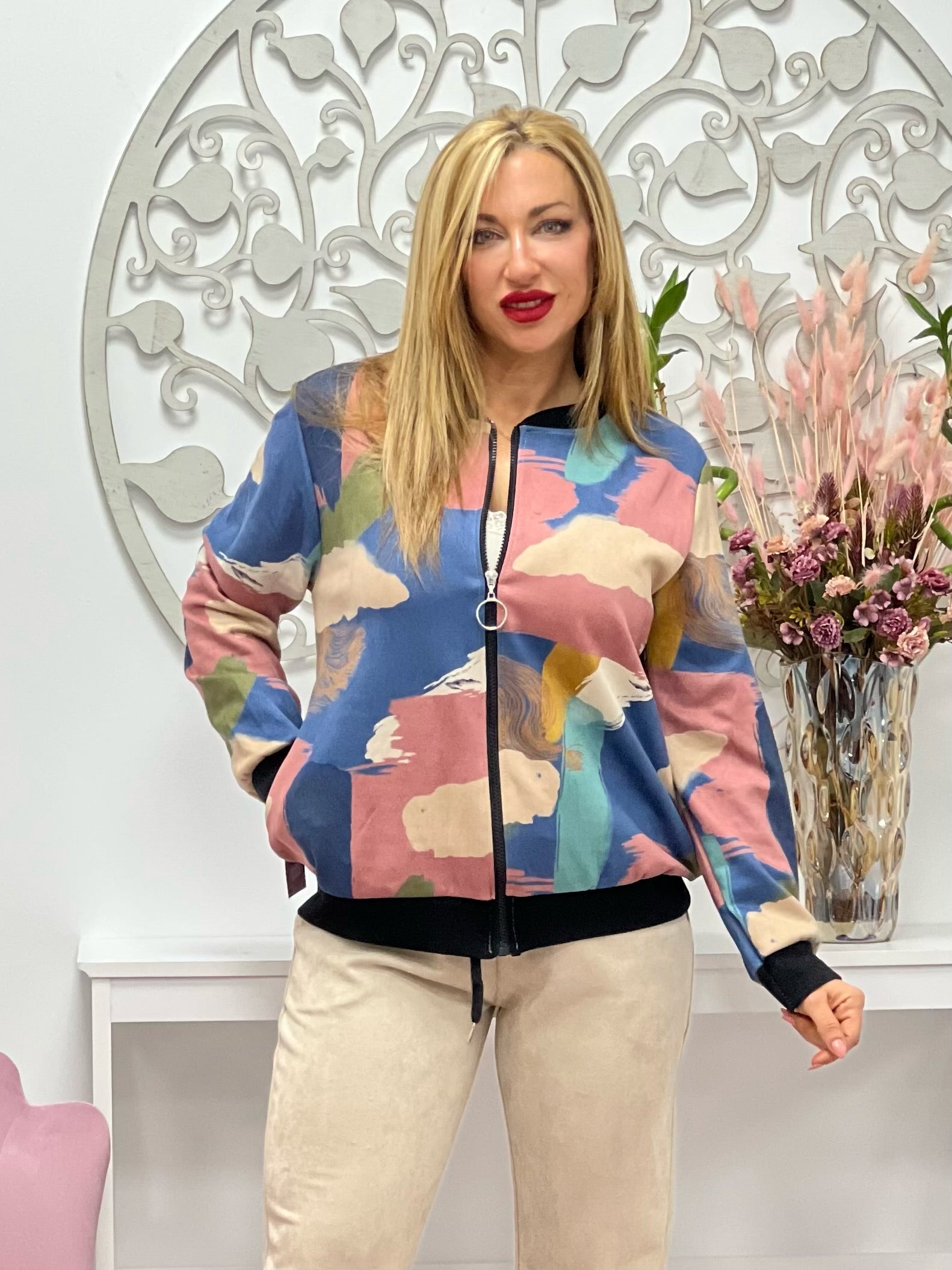 BOMBER “Lucy” AZUL/ROSA