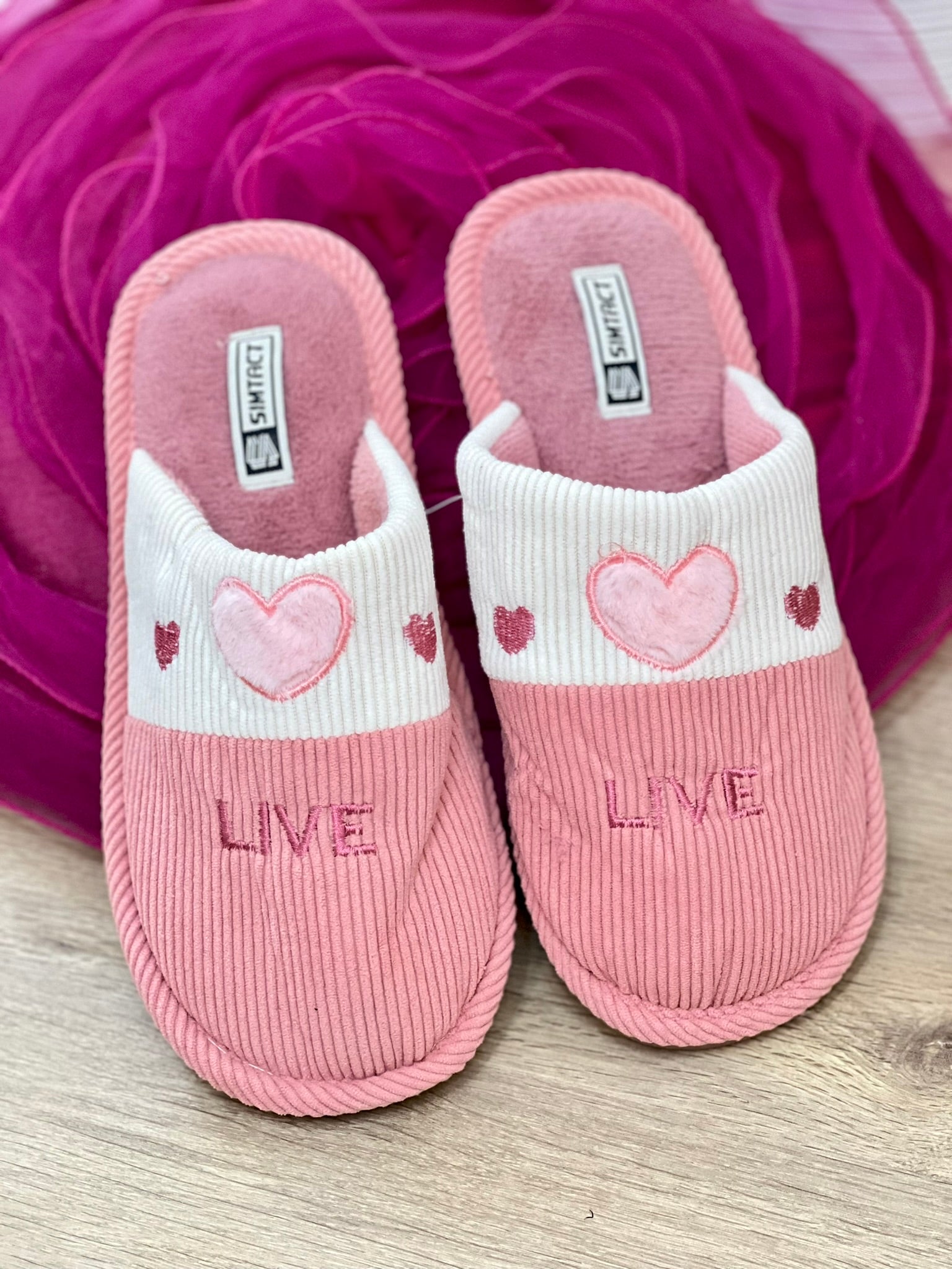 ZAPATILLAS DE CASA "Live" ROSA