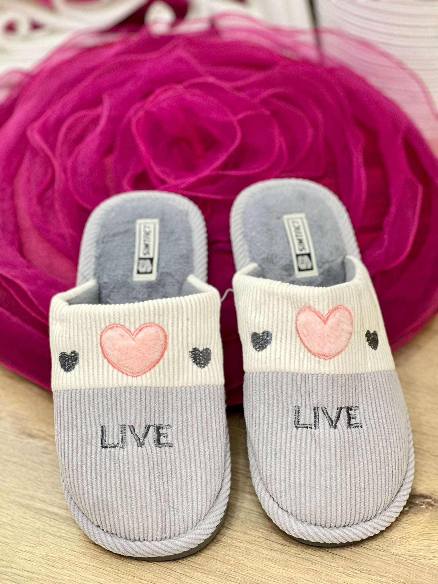 ZAPATILLAS DE CASA "Live" GRIS