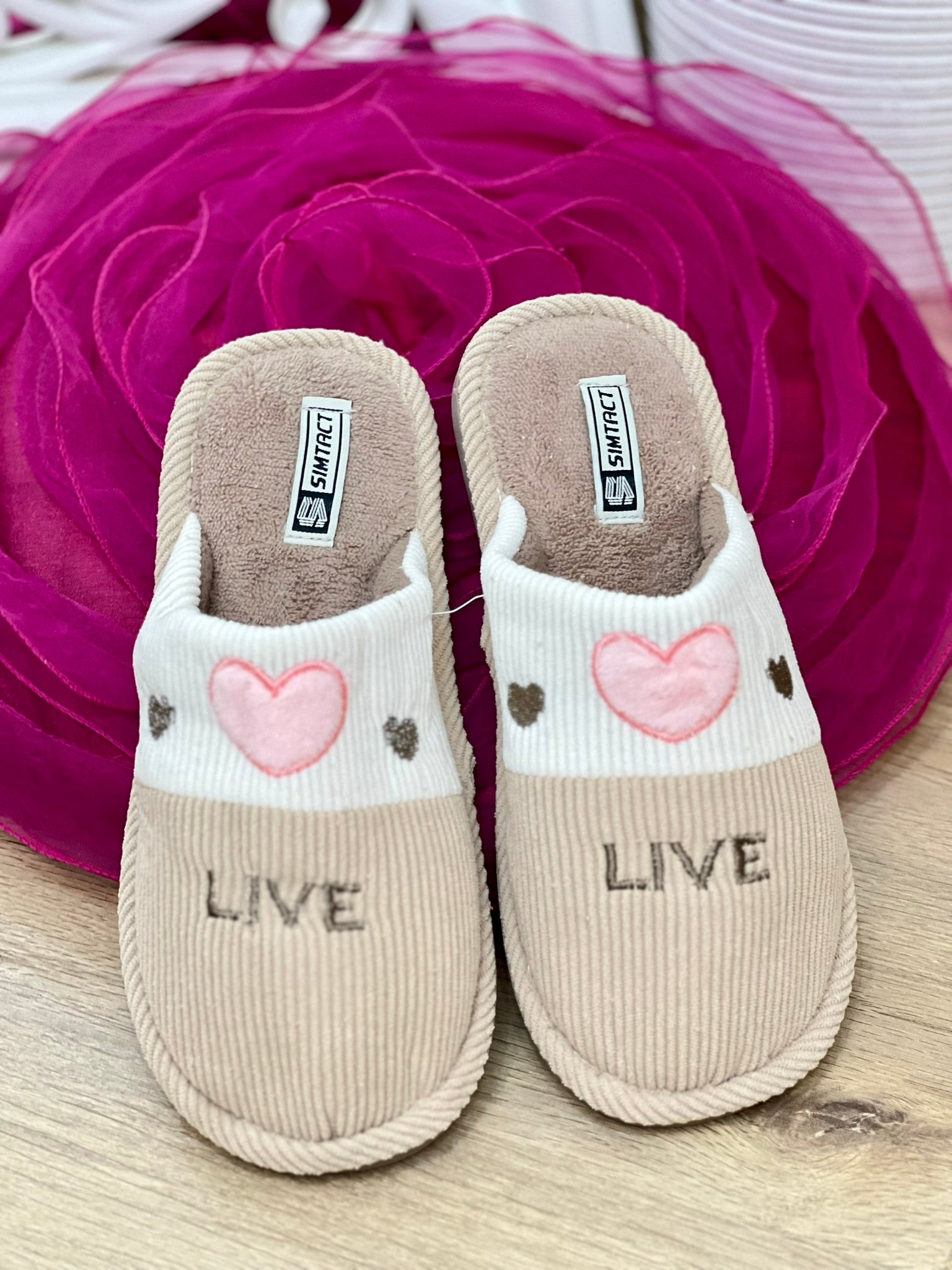 ZAPATILLAS DE CASA "Live" BEIGE