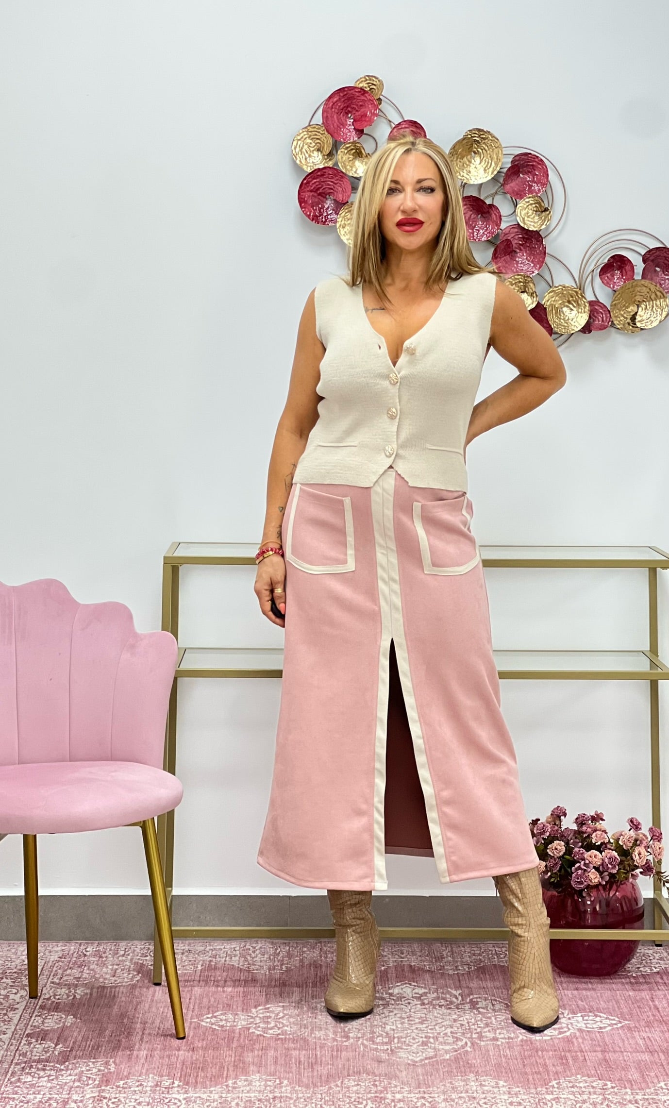 CHALECO "Alma" MARFIL