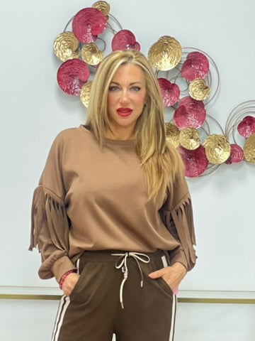 SUDADERA " Dalia" MARRÓN