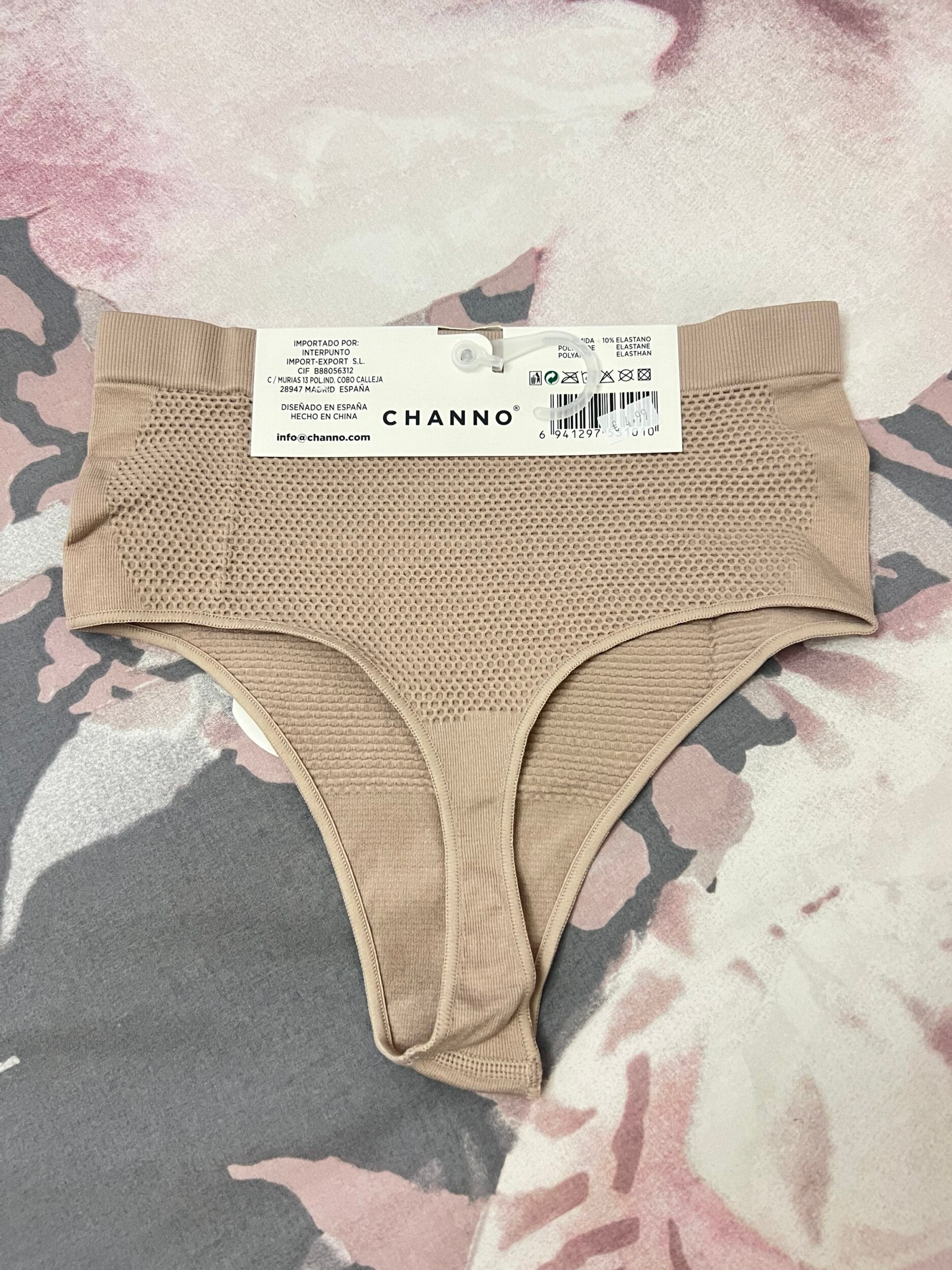 CHANNO TANGA FAJA REDUCTORA BEIGE